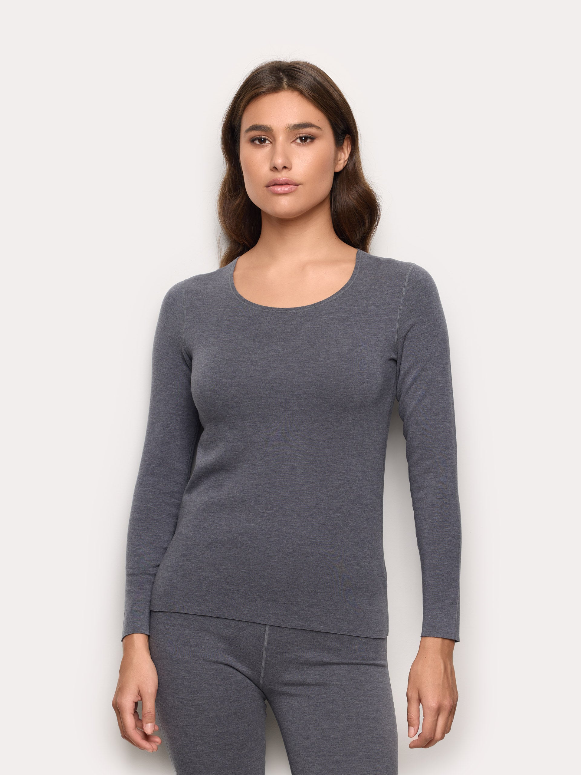 Maglia scollo rotondo interlock di viscosa Next to Skin