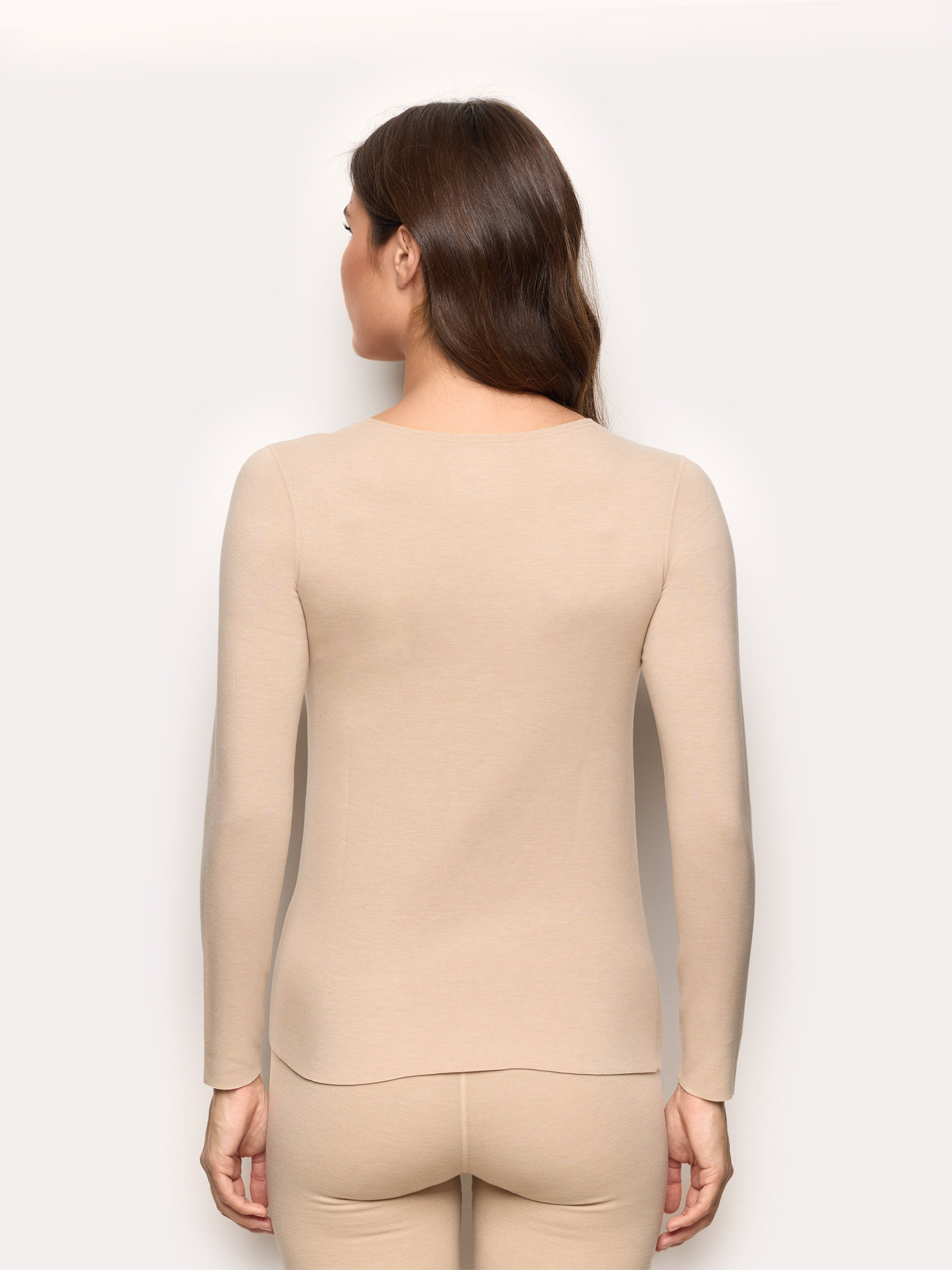 Maglia scollo rotondo interlock di viscosa Next to Skin