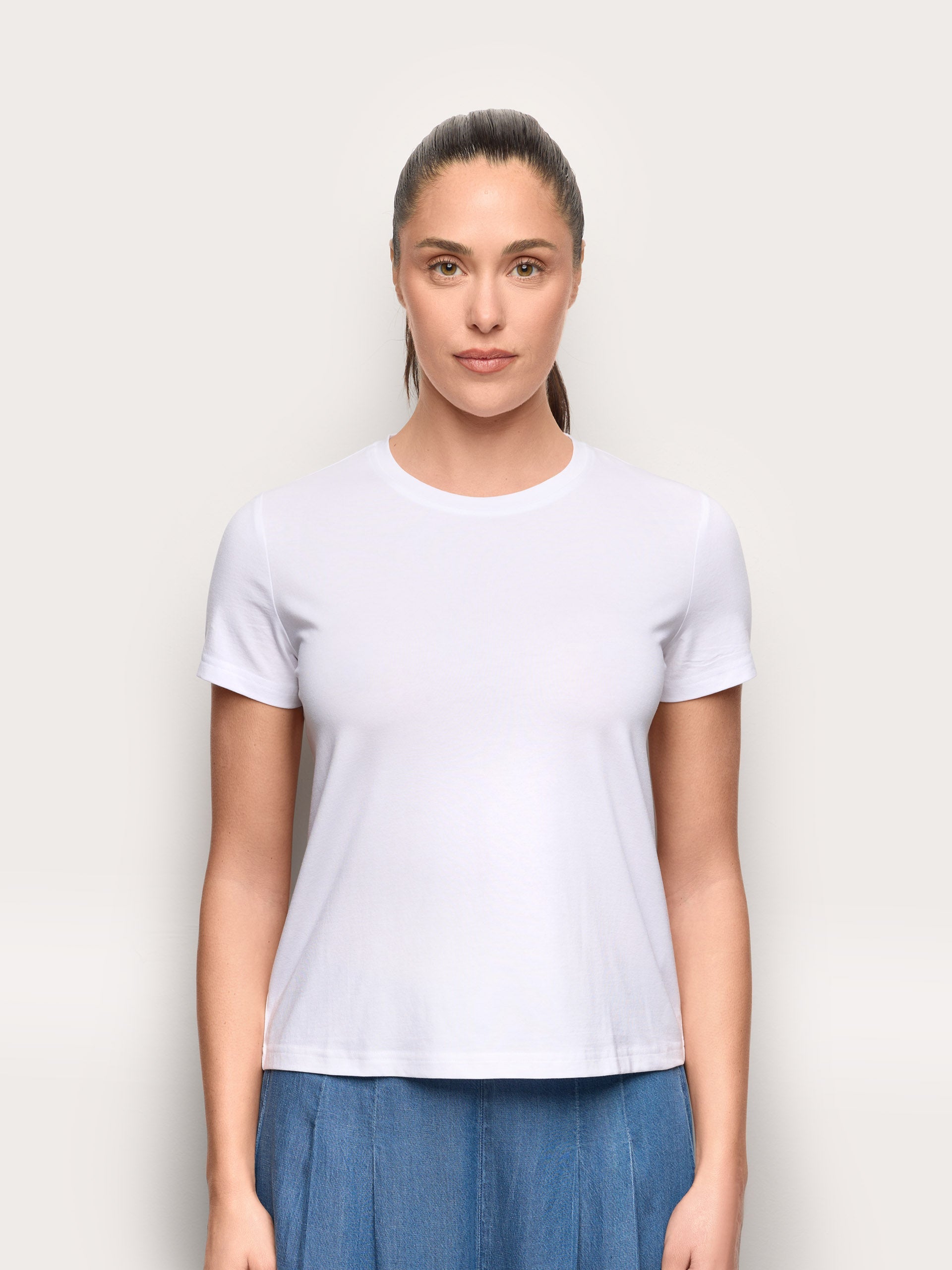 Maglia manica corta con TENCEL™ Modal, Cotone e Seta