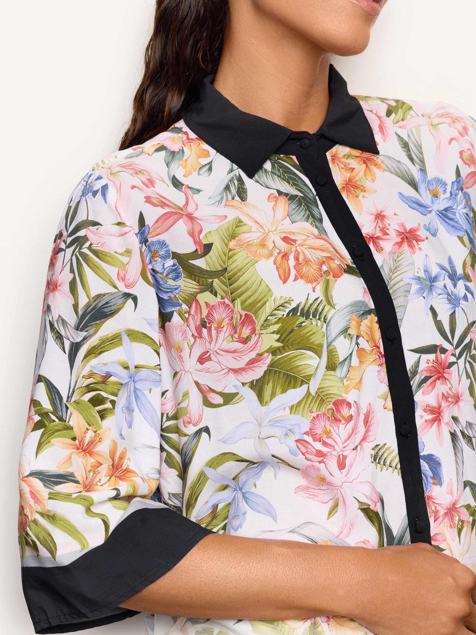 Camicia in tela di viscosa LENZING™ ECOVERO™ - Tahiti