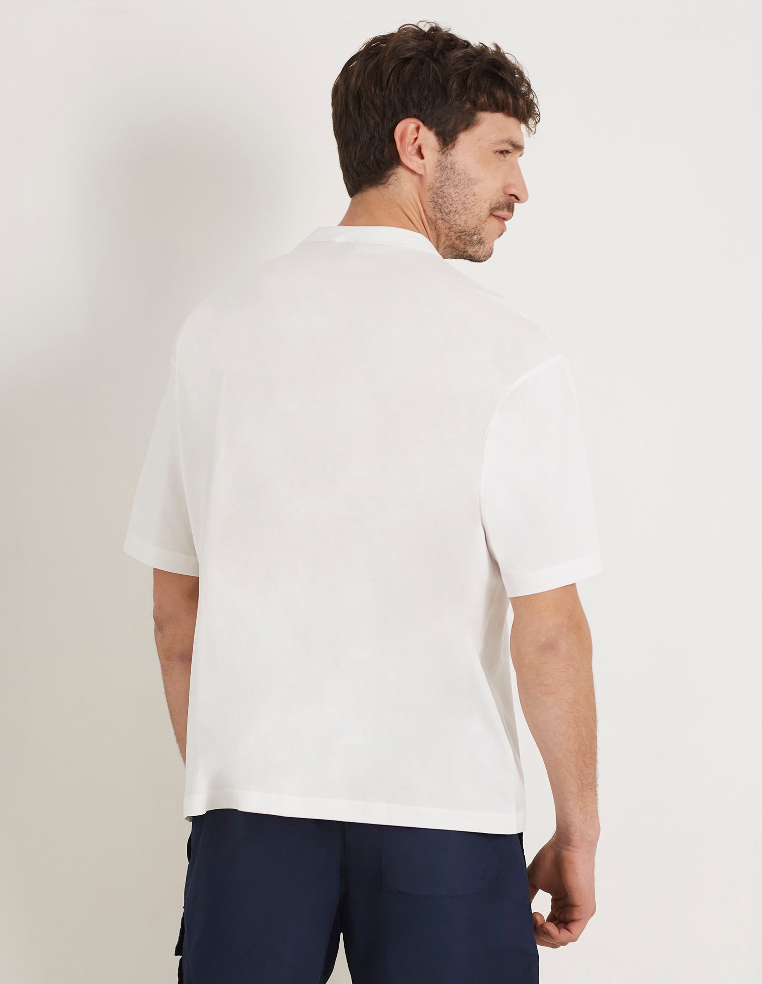 Maglia girocollo a maniche corte in cotone Easy Living