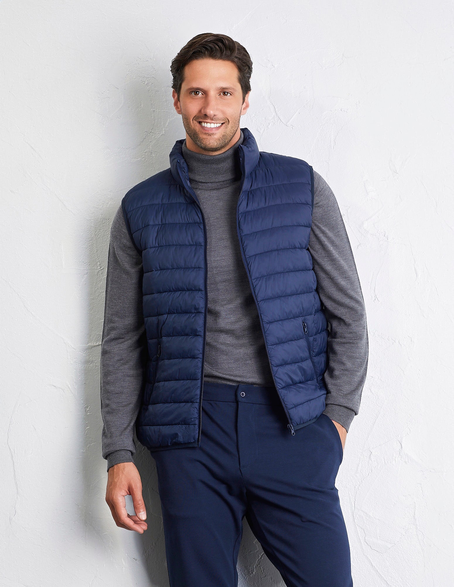 Gilet trapuntato con tasche Easy Living