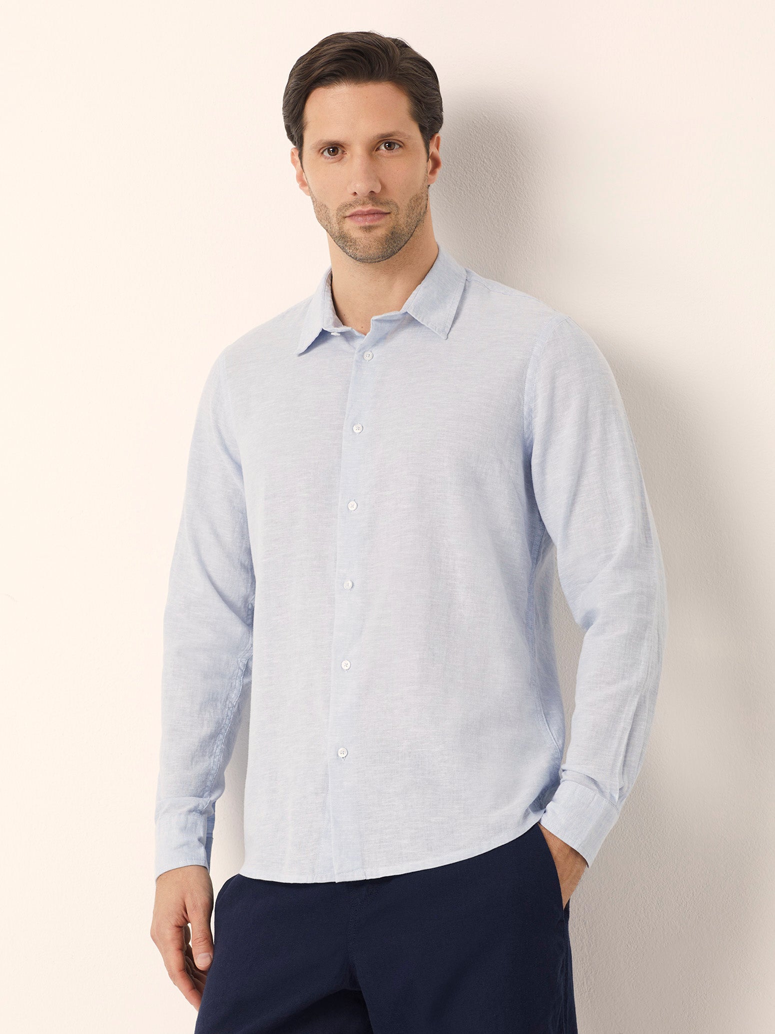 Camicia da uomo con colletto classico Cotton Linen