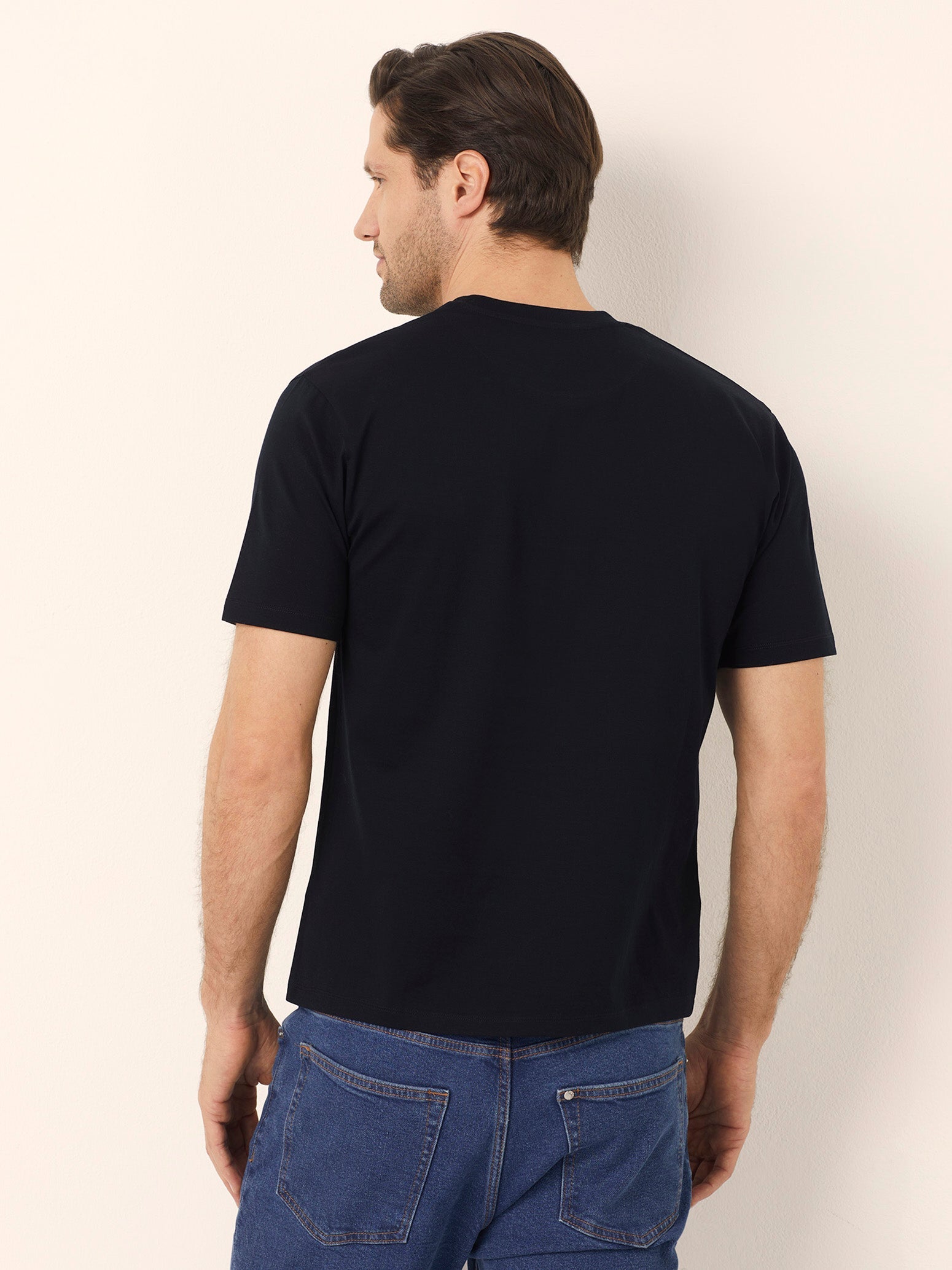 T-shirt girocollo da uomo in cotone Premium Cotton