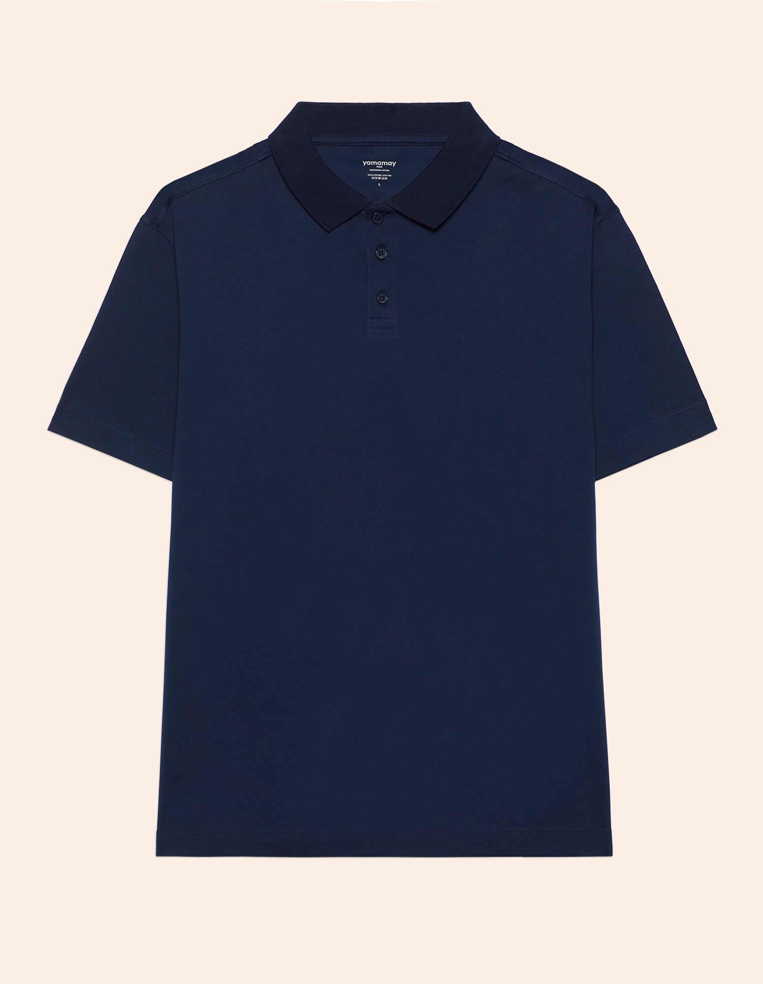 T-shirt taglio polo da uomo in cotone Premium Cotton
