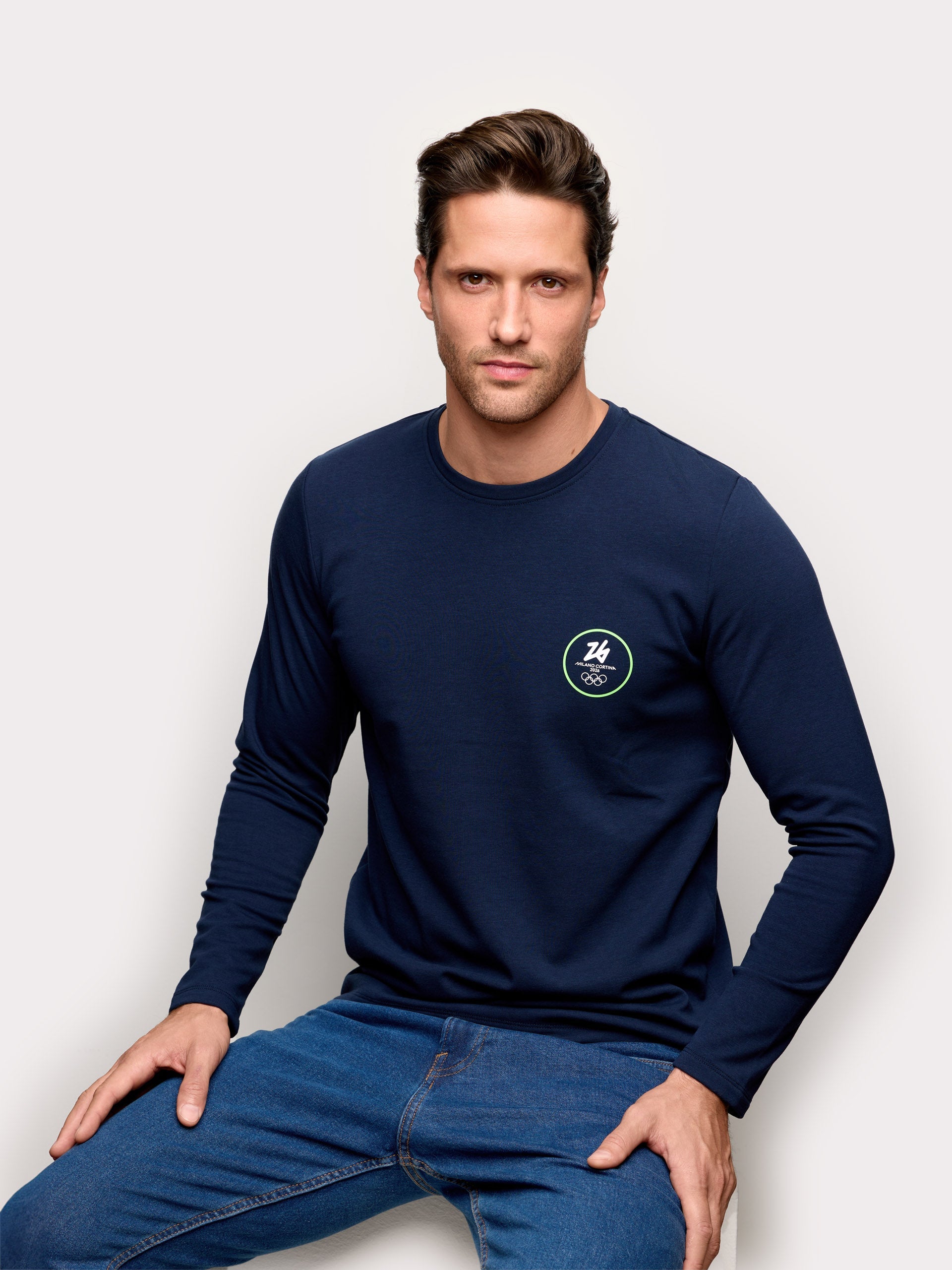 Maglia manica lunga cotone Milano Cortina 2026®