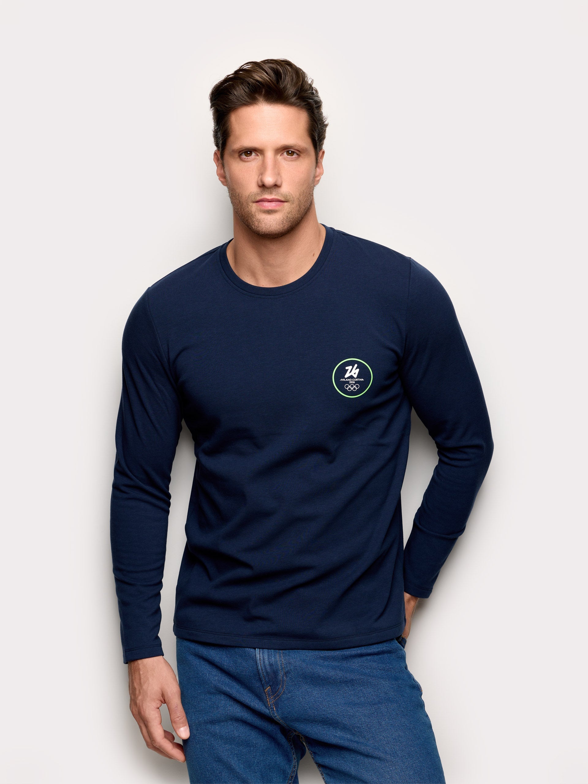 Maglia manica lunga cotone Milano Cortina 2026®