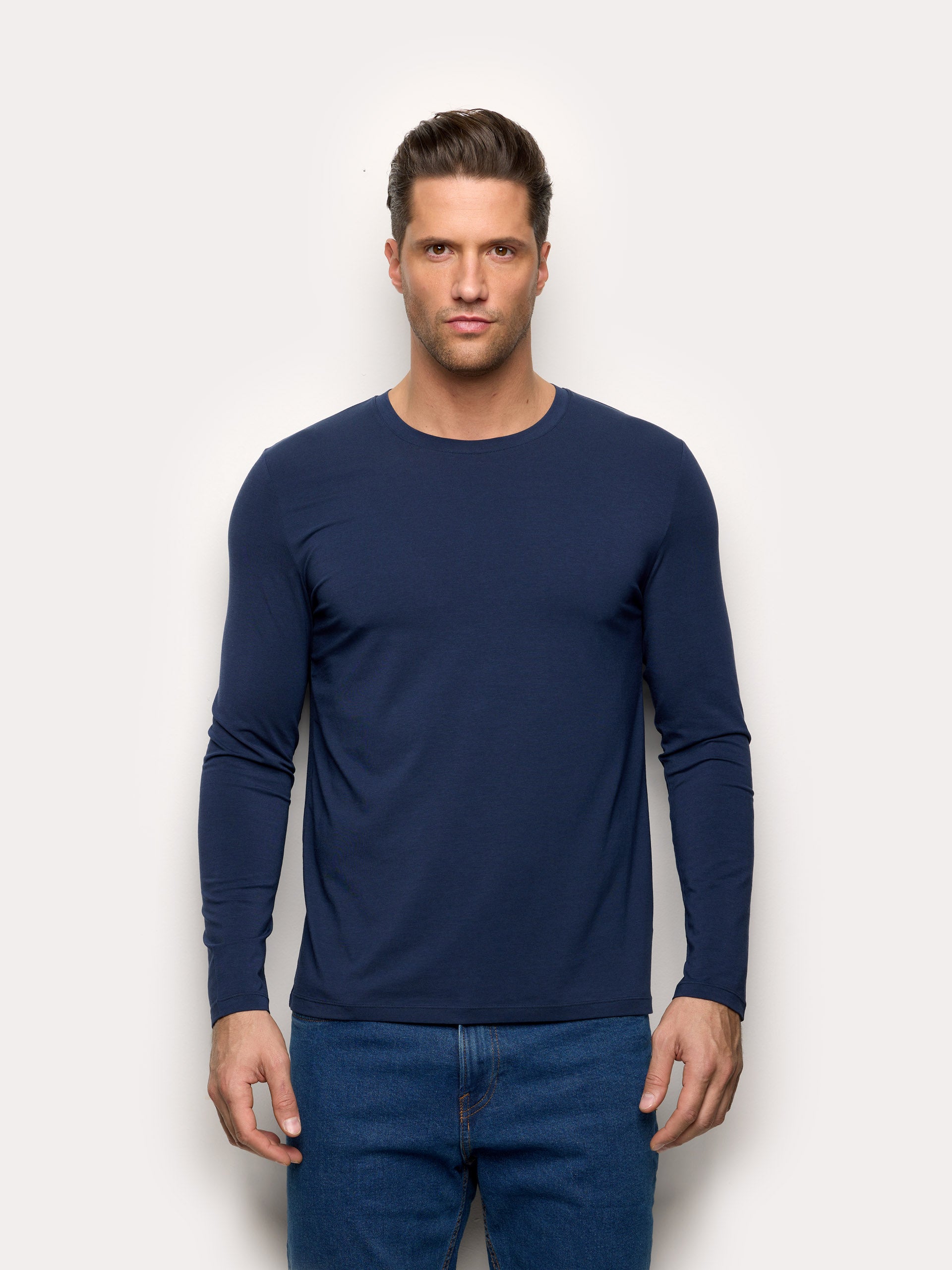 Maglia manica lunga con TENCEL™ Modal, Cotone e Seta