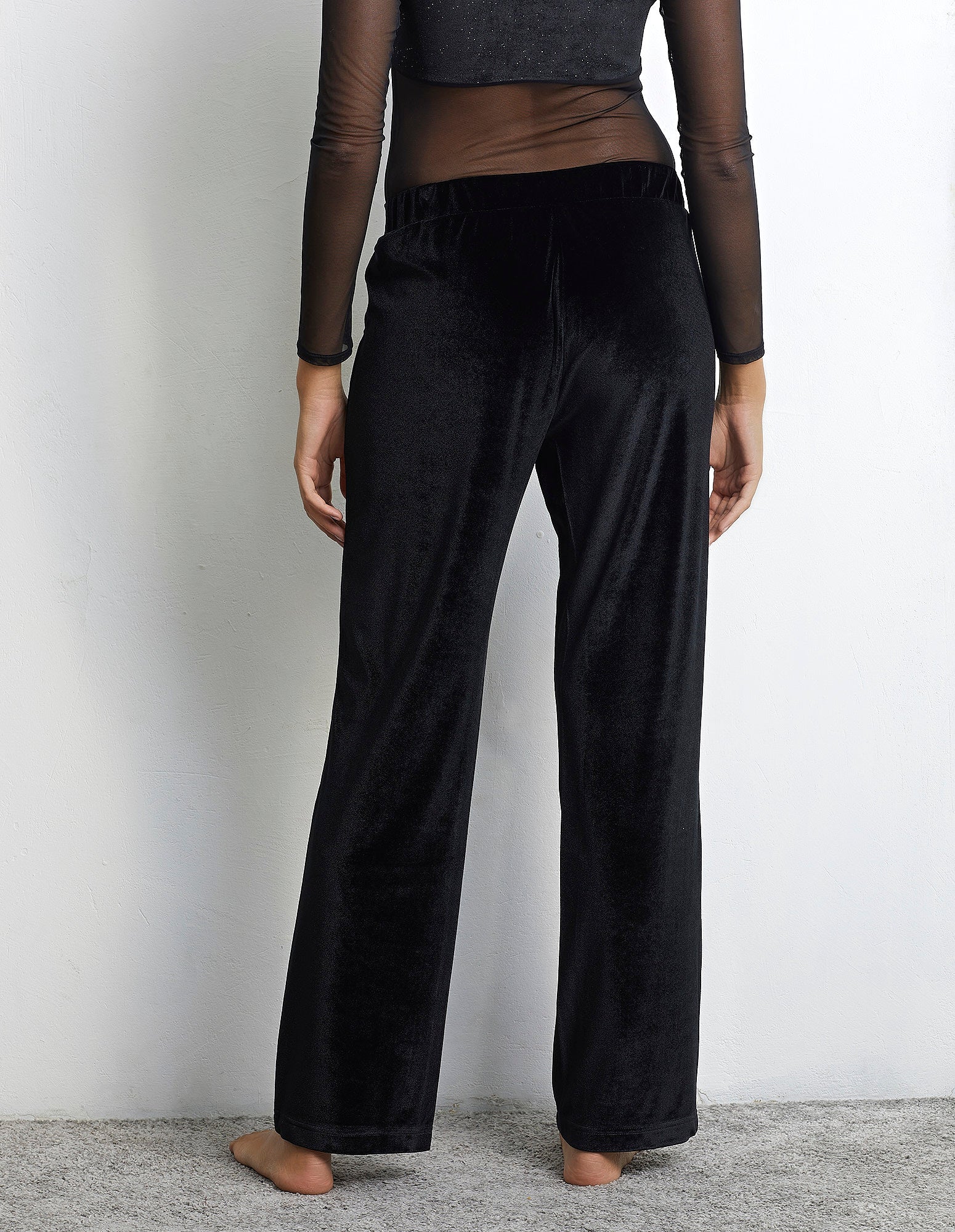 Pantalone lungo in velluto Velvet Party