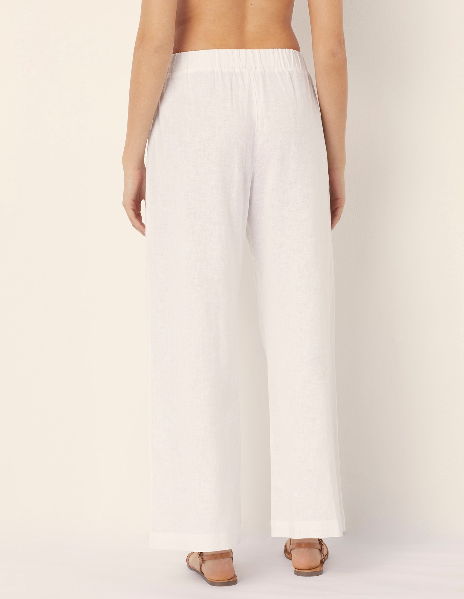 Pantalone lungo con pince Cotton Linen