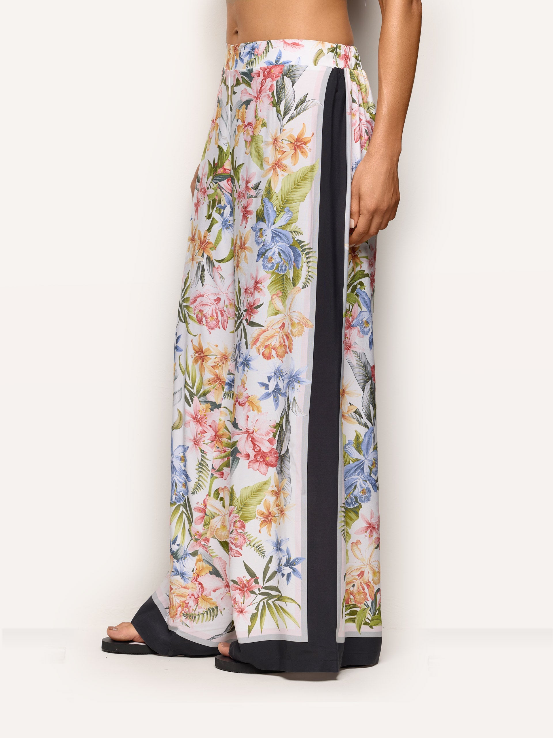 Pantalone lungo in tela di viscosa LENZING™ ECOVERO™ - Tahiti