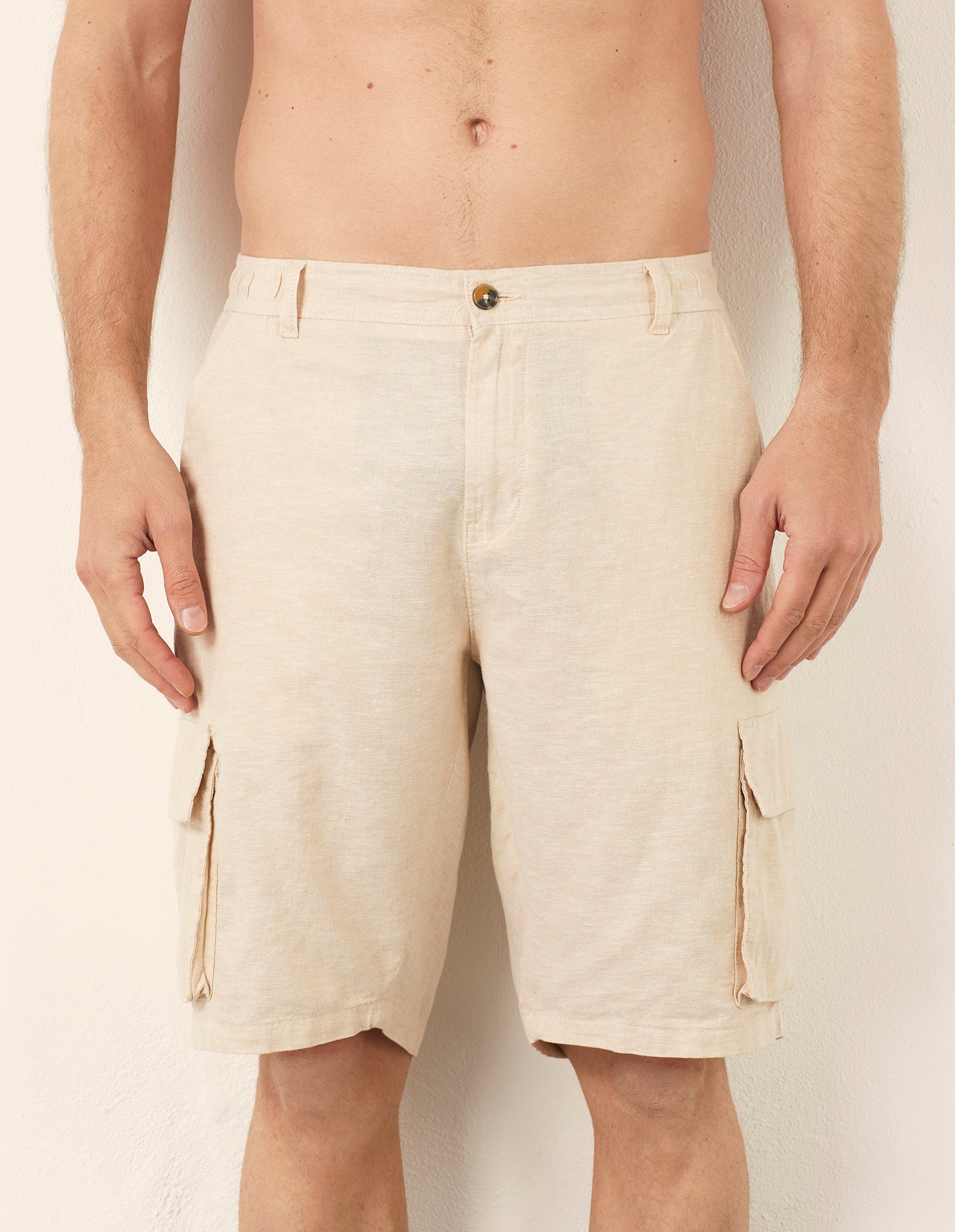 Bermuda modello cargo Cotton Linen