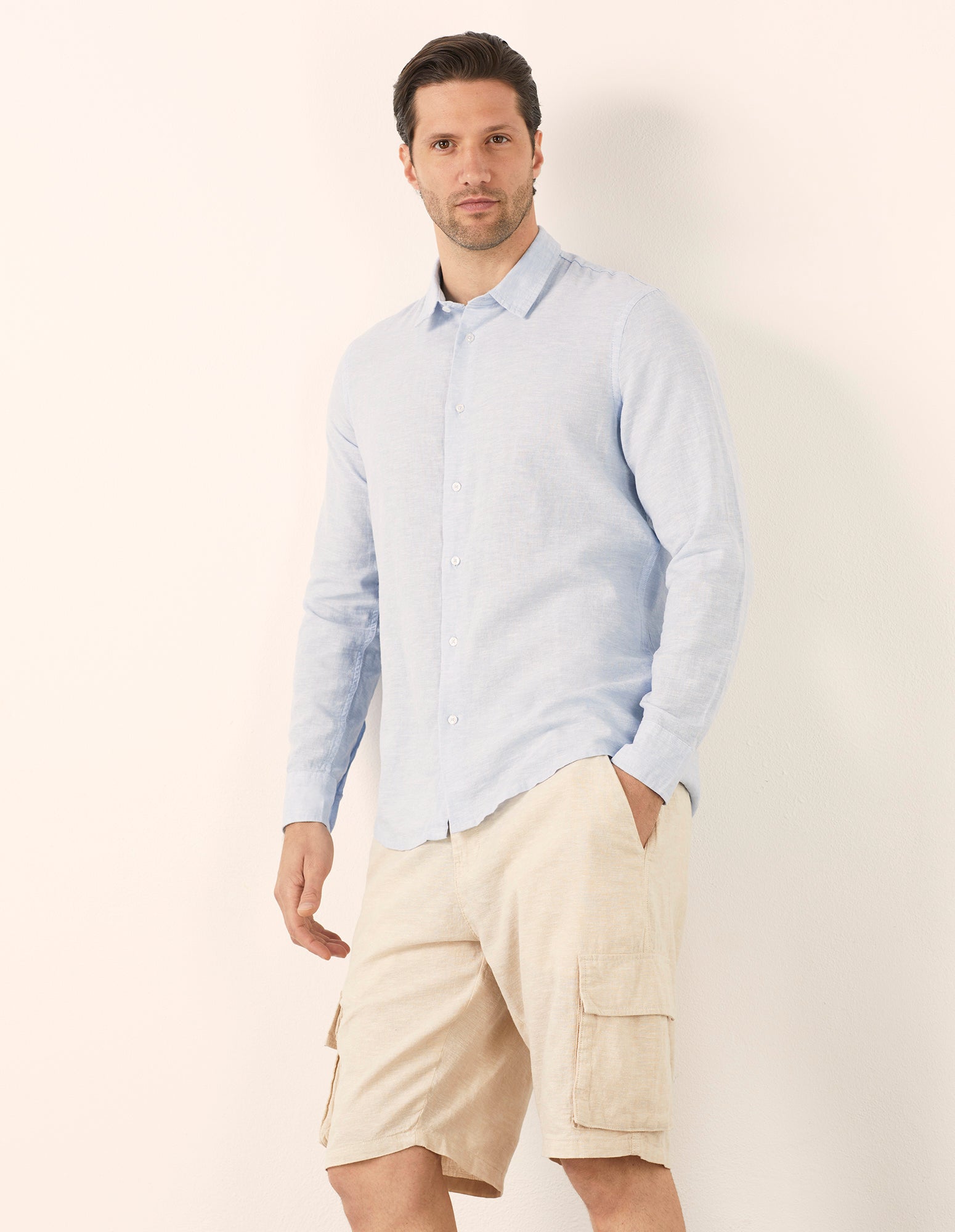 Bermuda modello cargo Cotton Linen