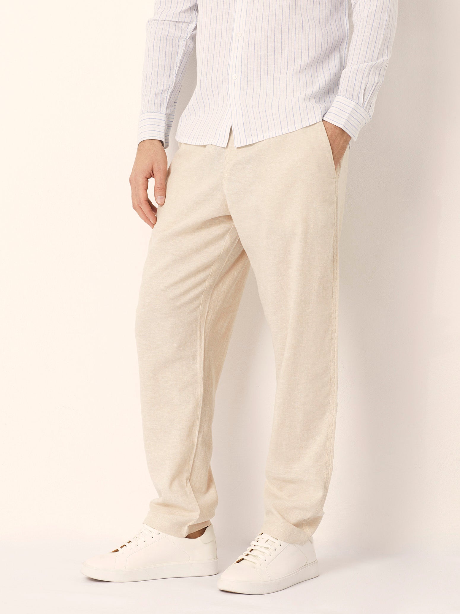 Pantalone lungo da uomo Cotton Linen