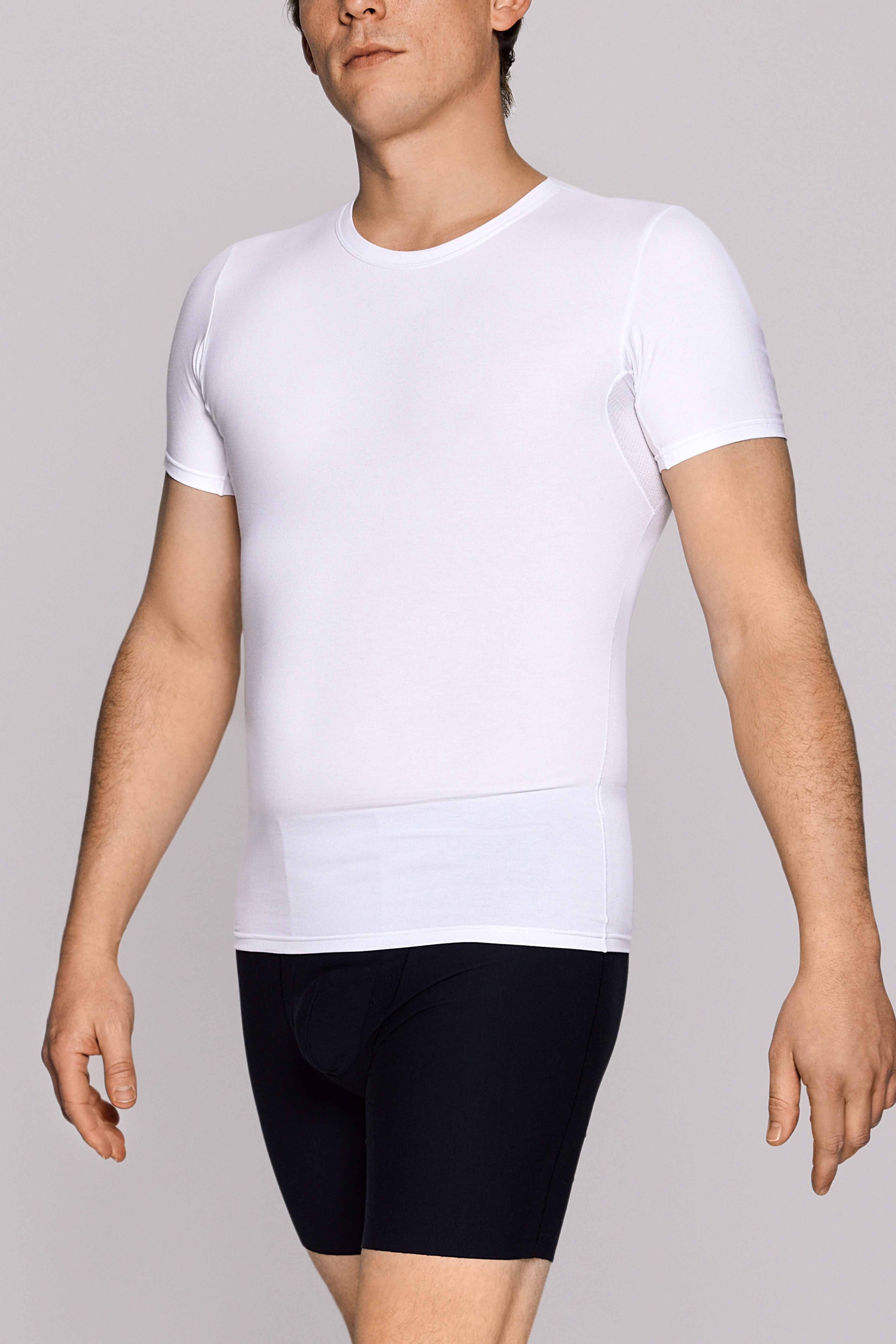 Maglia girocollo a maniche corte modellante in jersey elasticizzato Shape Me