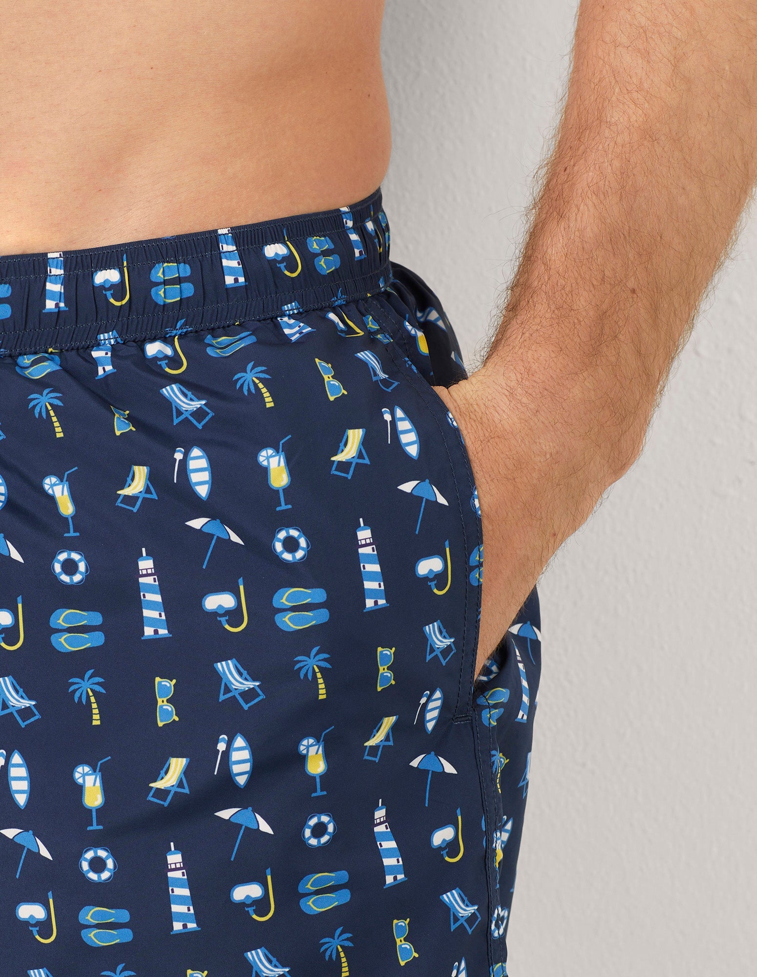 Costume boxer da uomo con elementi marini Marina I