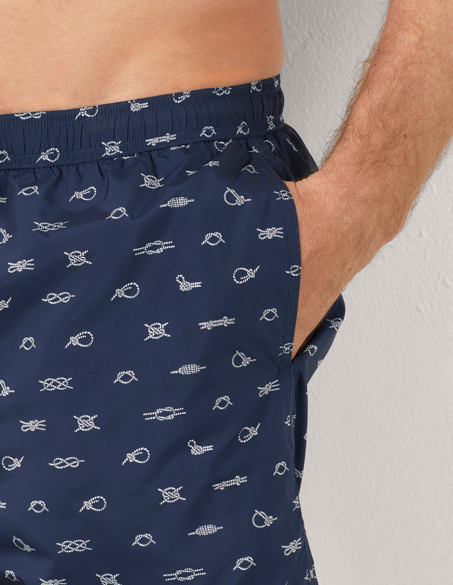 Costume boxer da uomo con elementi nautici Marina I