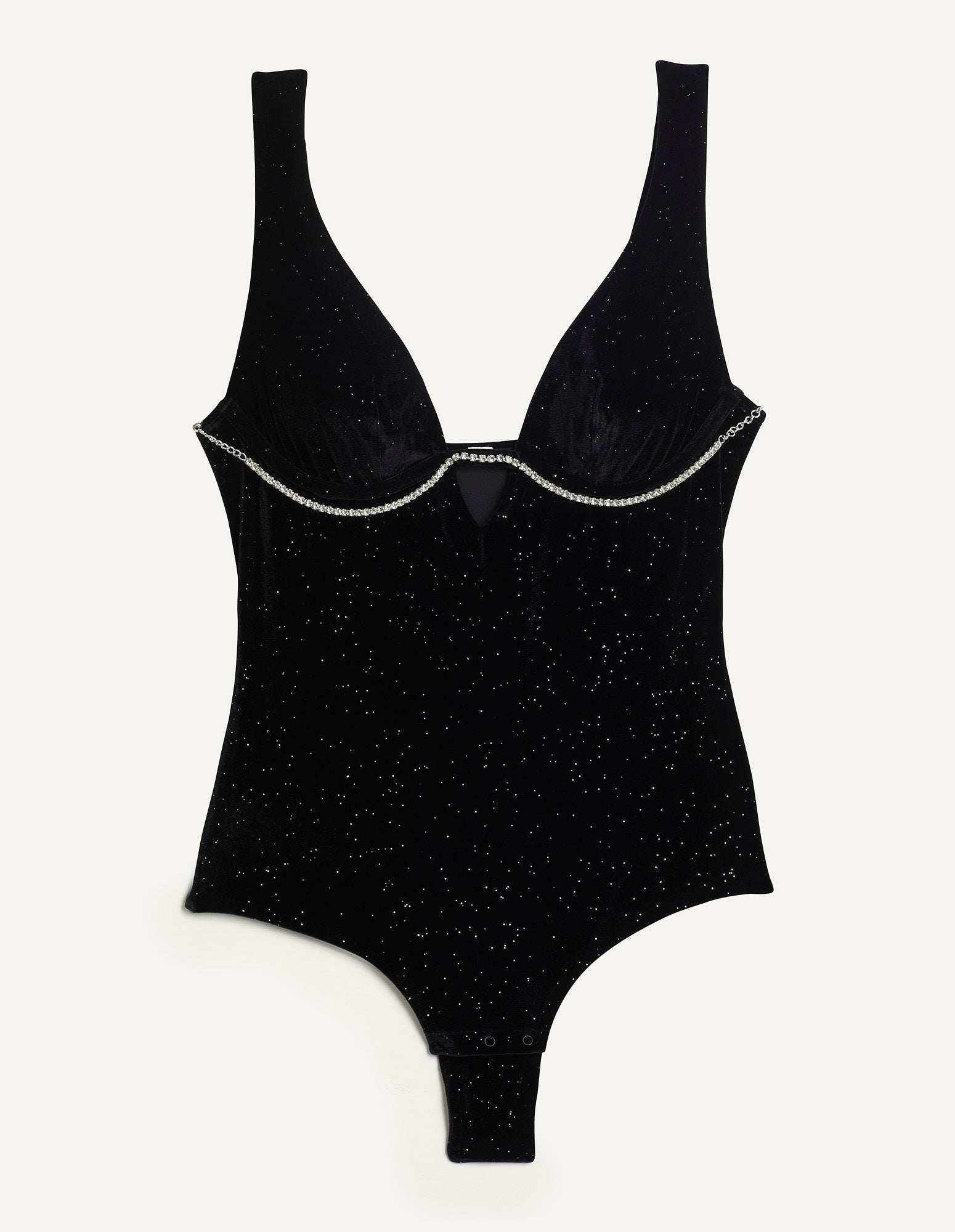 Body gioiello con ferretto in velluto Brilliant