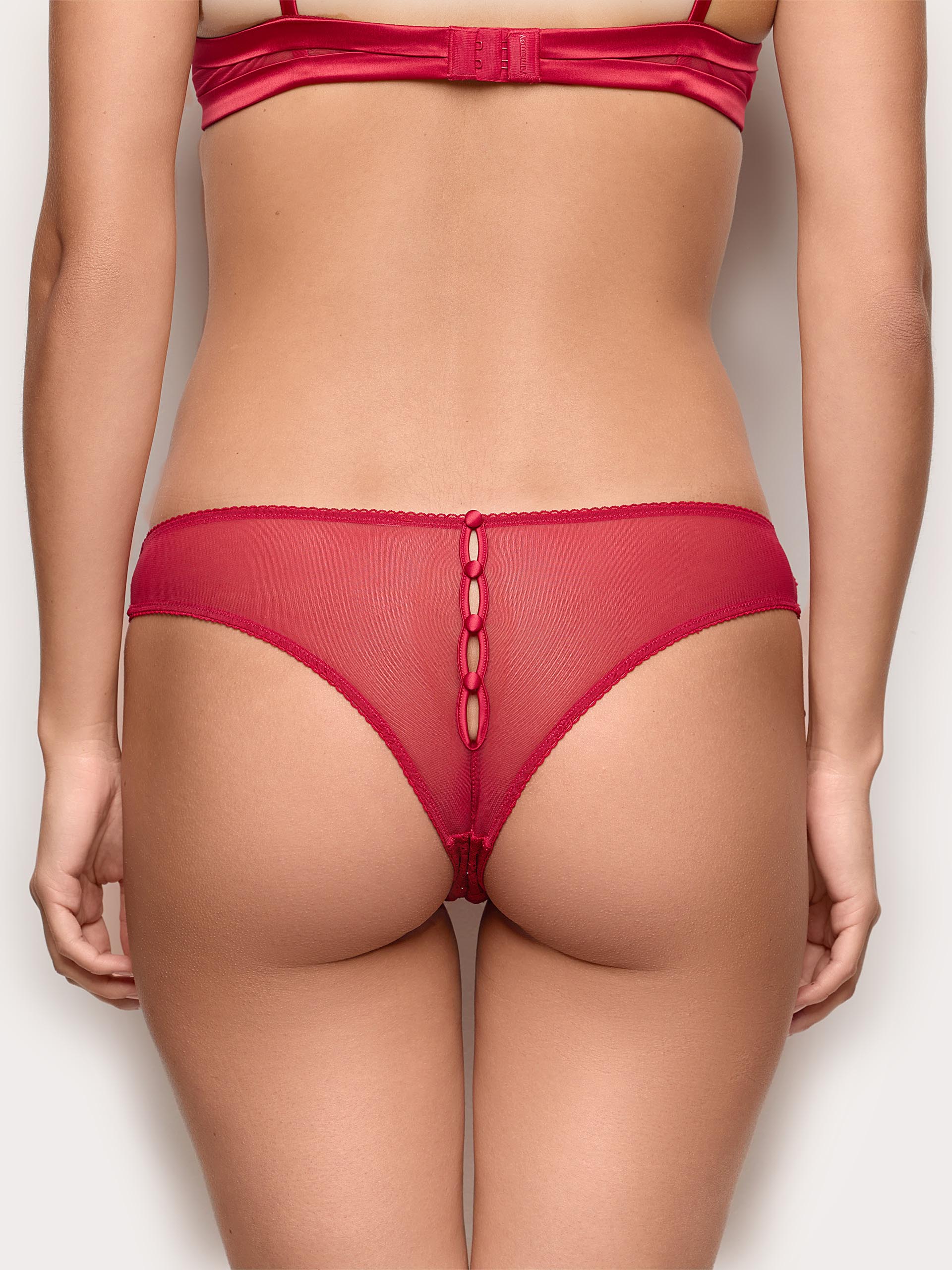 Brasiliana in pizzo rosso Xmas Jolly