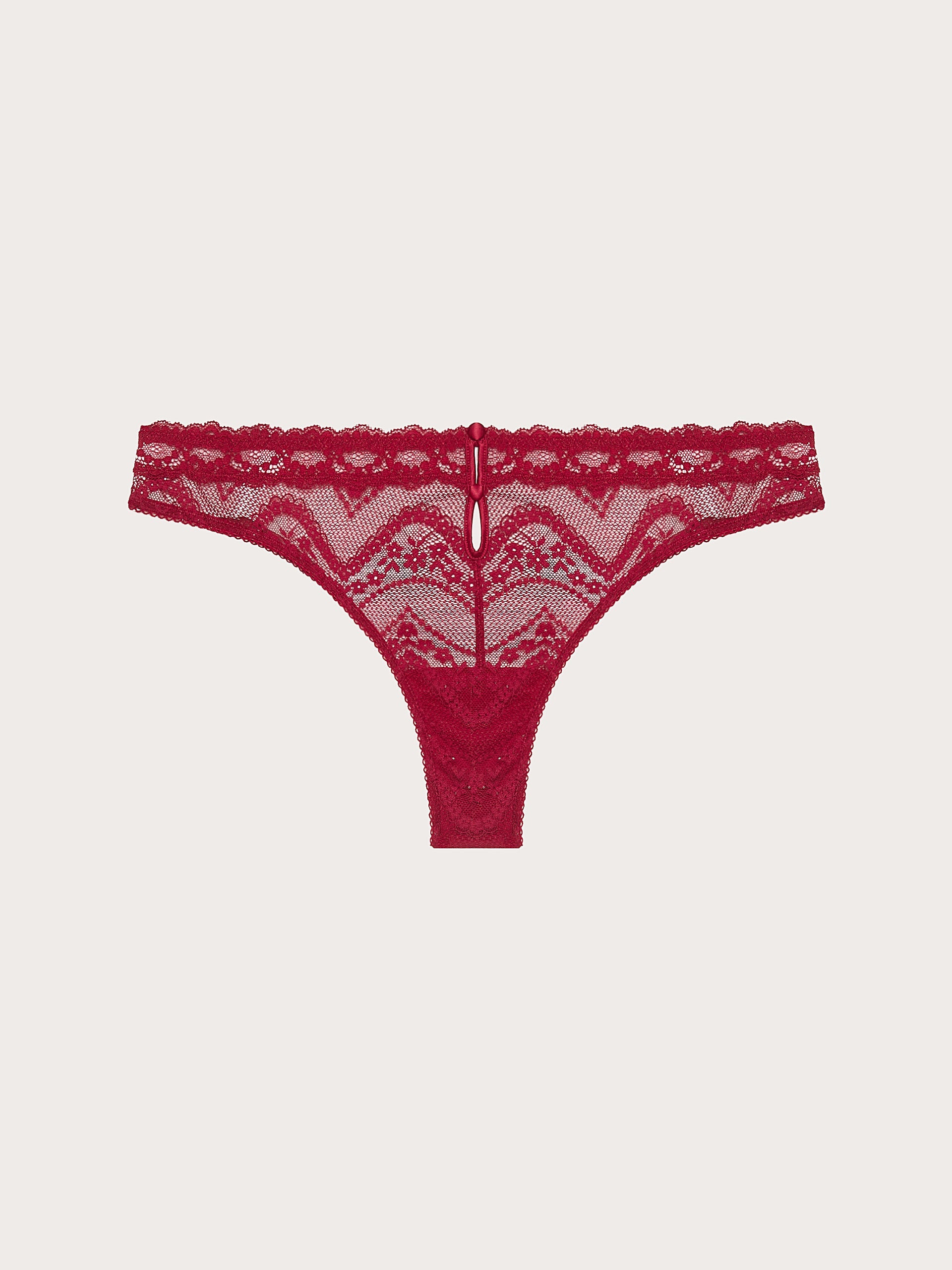Brasiliana in pizzo rosso Xmas Jolly