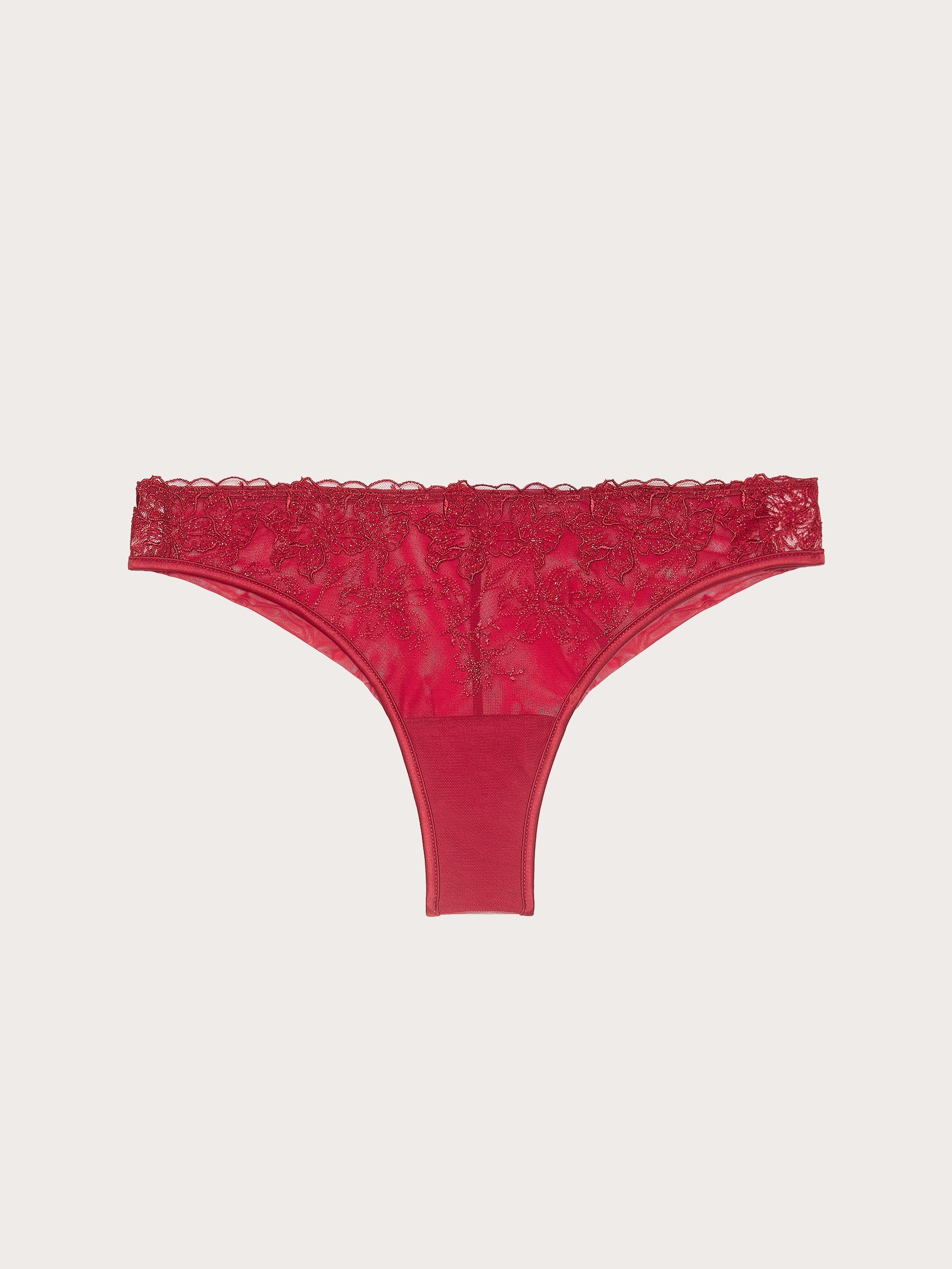 Brasiliana in tulle ricamato Red Bloom