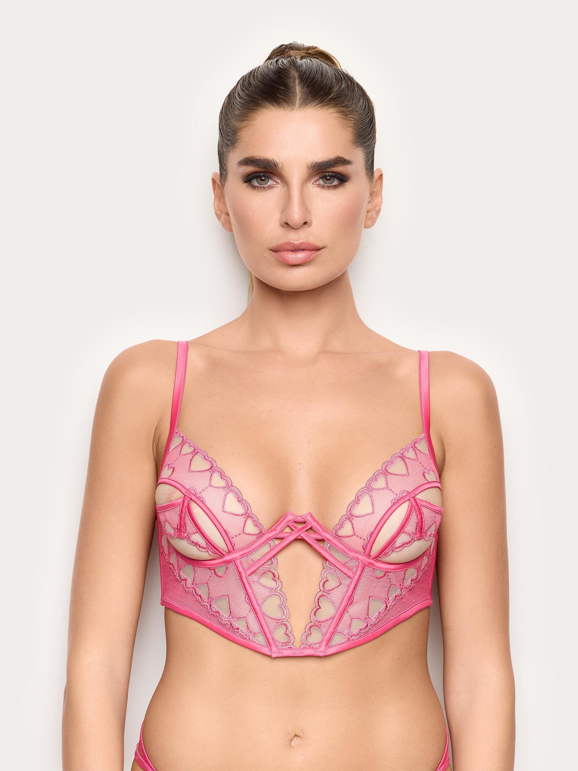Bustier sfoderato con ferretto in tulle ricamato - Privè Beloved