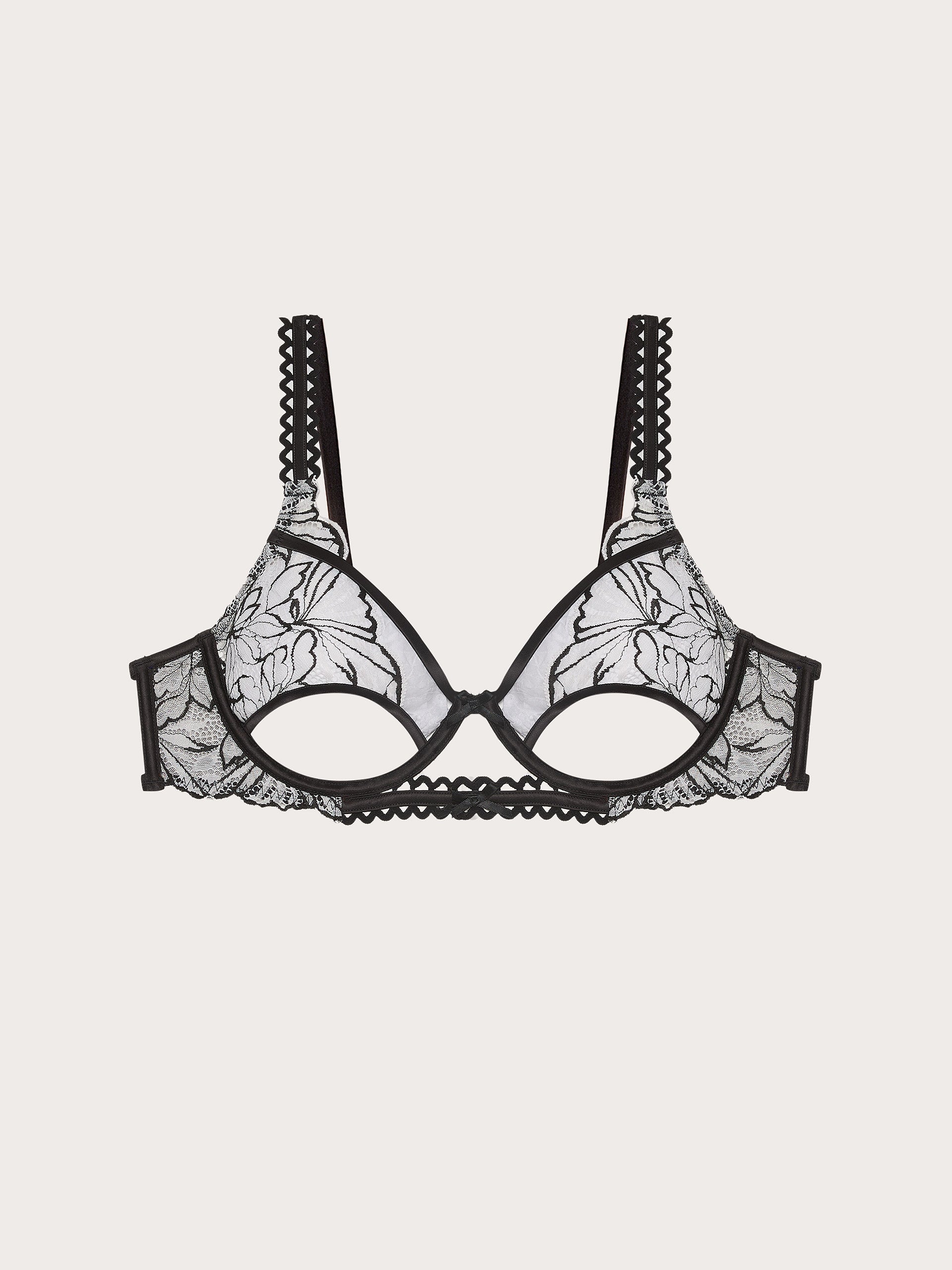 Carioca sfoderato con ferretto in tulle ricamato - Privè Frivolous