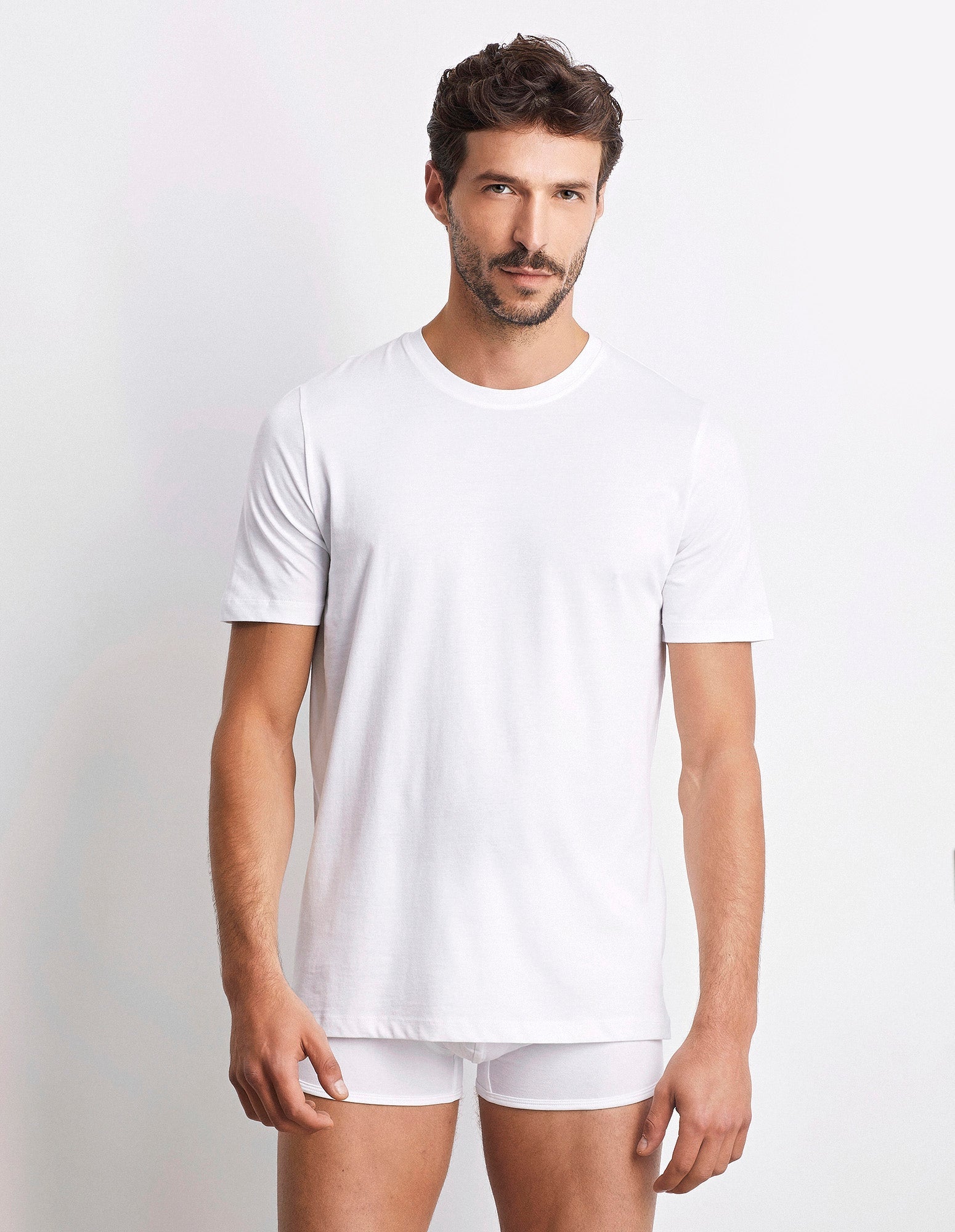 T-shirt girocollo uomo in cotone Supima Luxury
