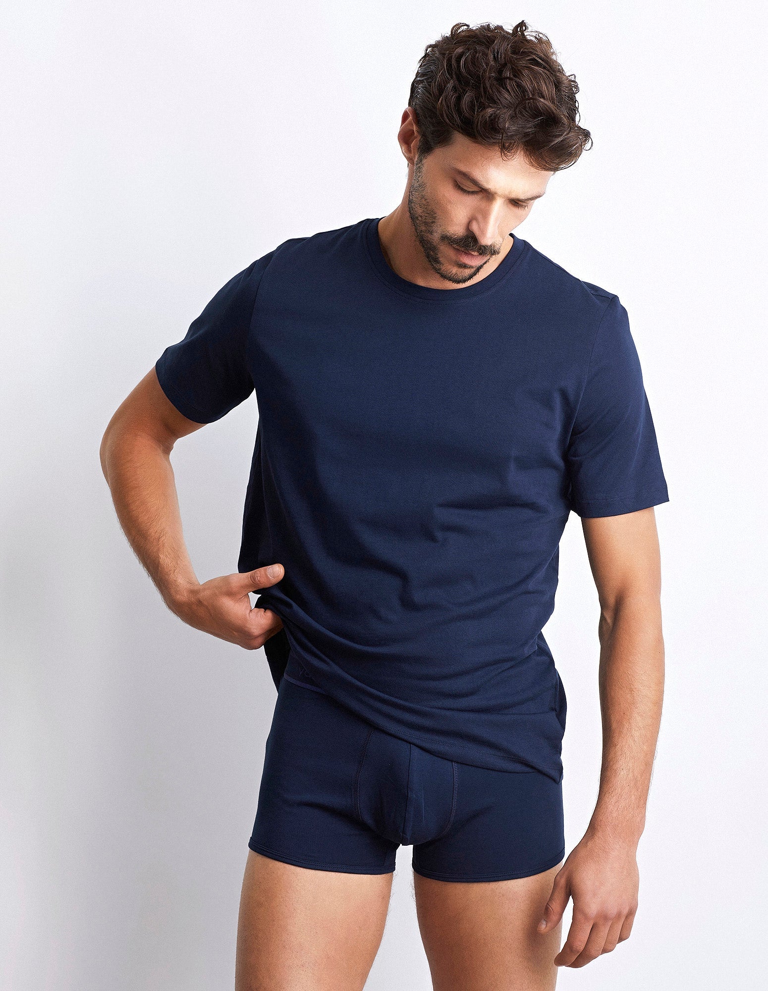 T-shirt girocollo uomo in cotone Supima Luxury