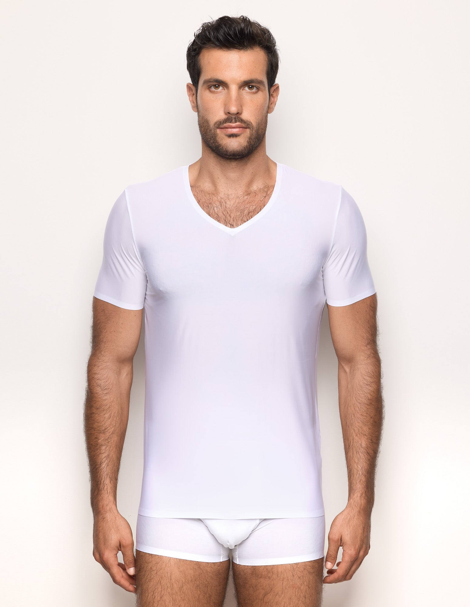 Maglia micro-fibra scollo a V Invisible