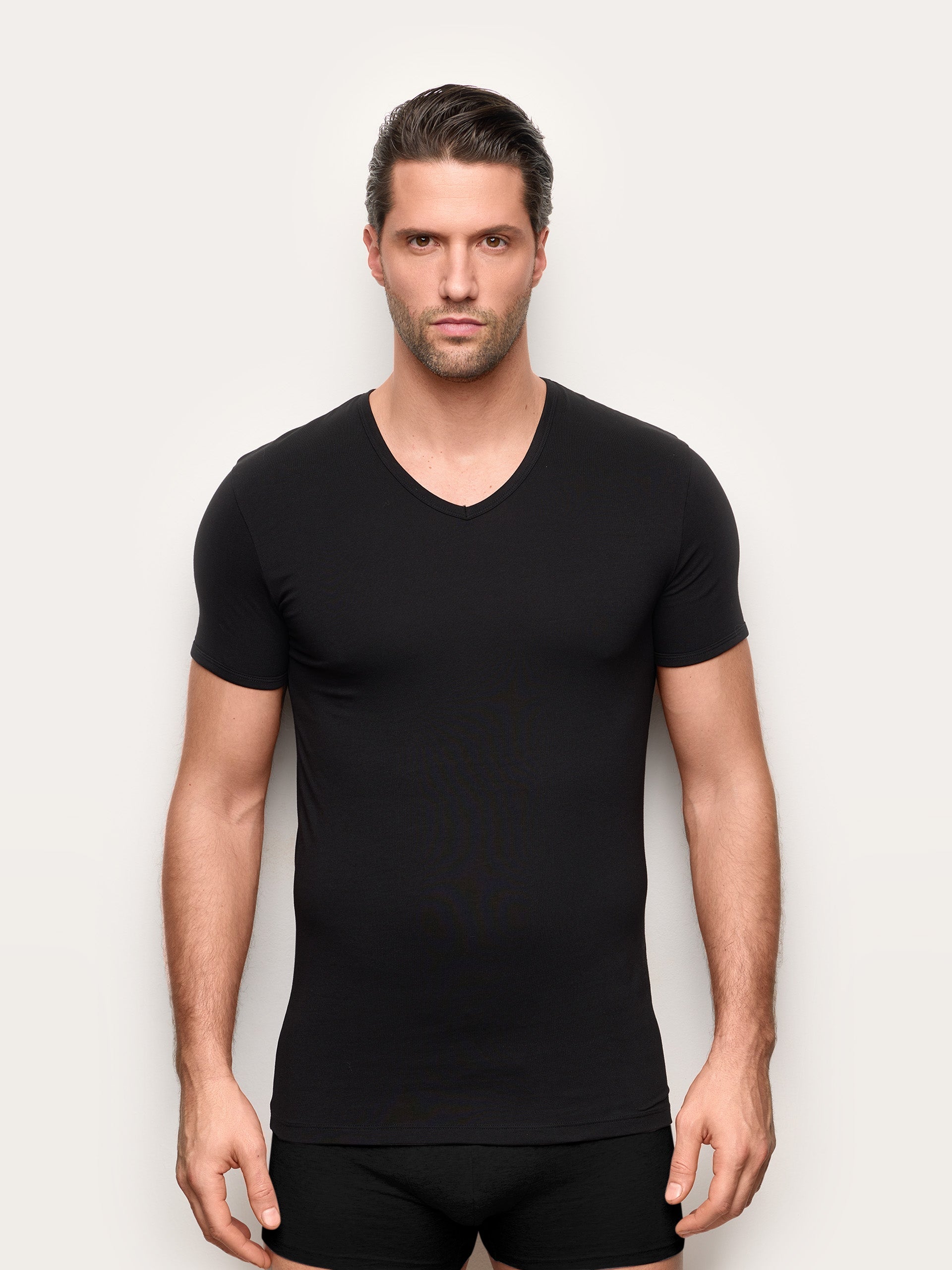 Maglia scollo V jersey di cotone - New Simply