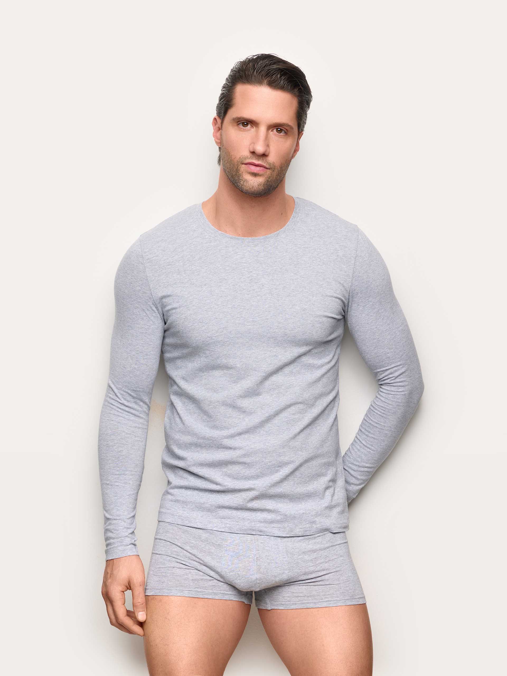 Maglia girocollo manica lunga jersey di cotone - New Simply