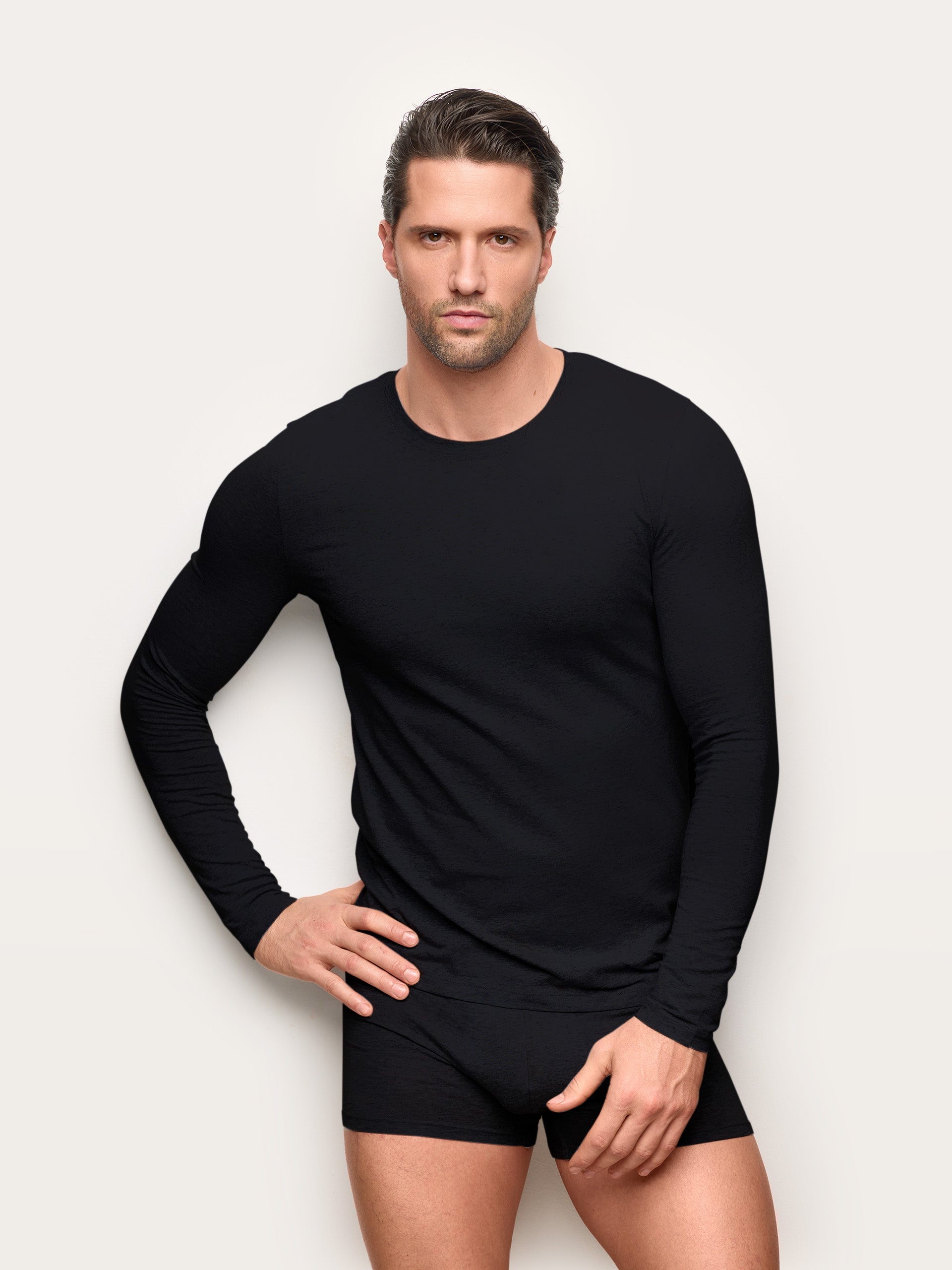 Maglia girocollo manica lunga jersey di cotone - New Simply