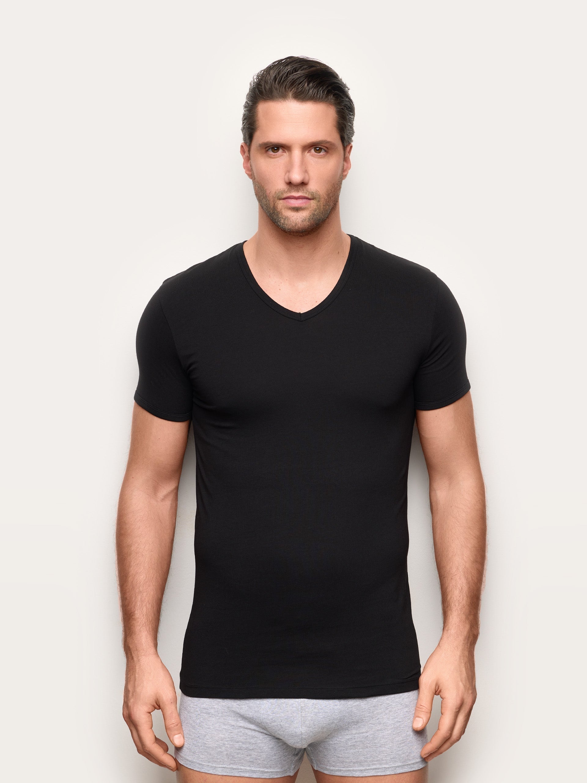 Maglia scollo a V uomo in cotone Supima Luxury