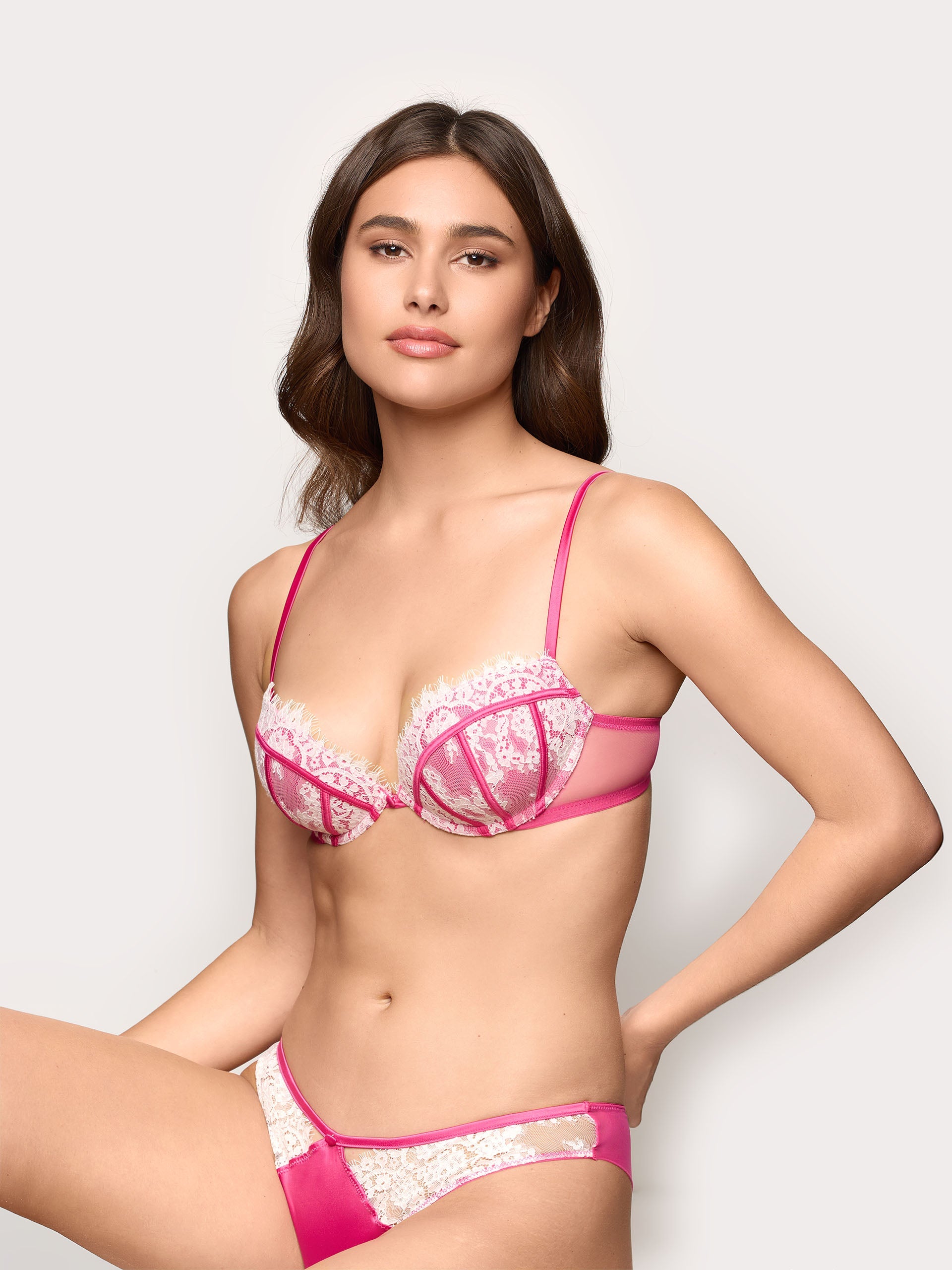 Push up soft con ferretto in raso e pizzo - Chantilly