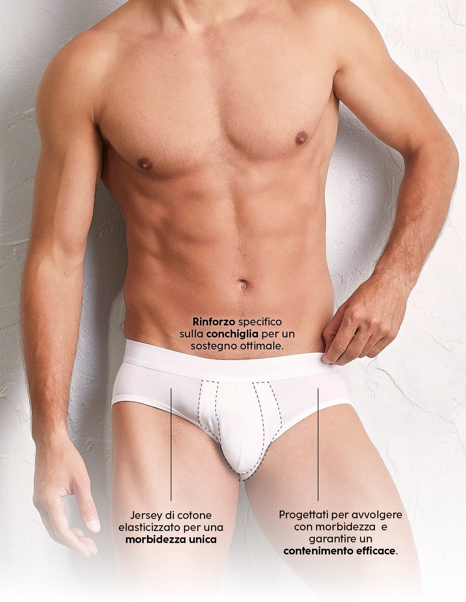 Slip tinta unita con extra supporto in jersey elasticizzato Better Support