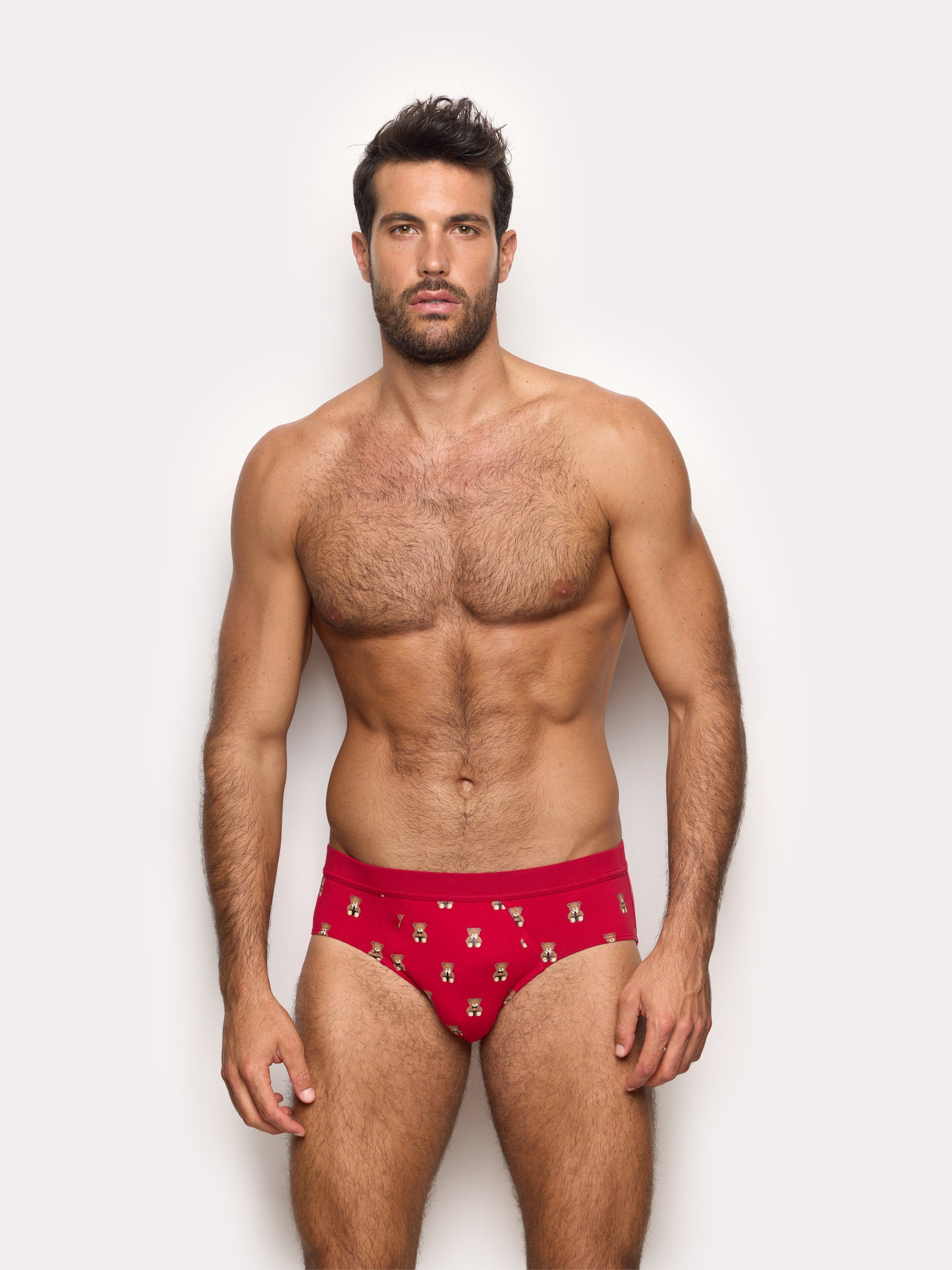 Slip rosso con orsetti Hello Xmas