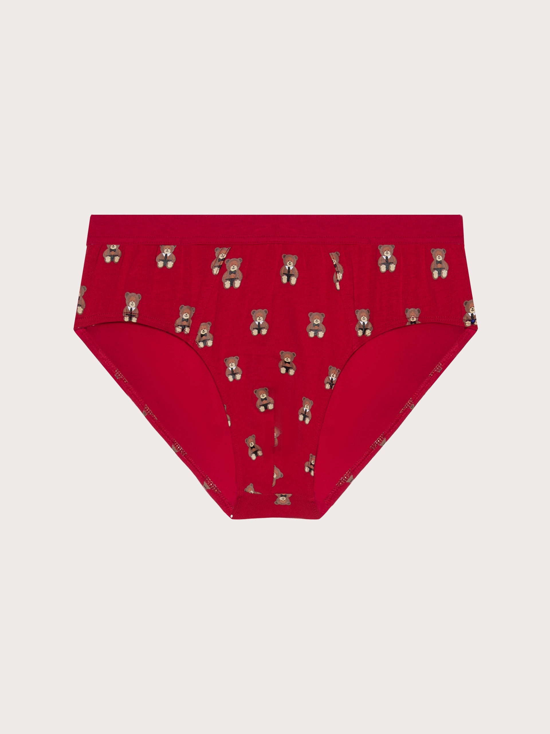 Slip rosso con orsetti Hello Xmas