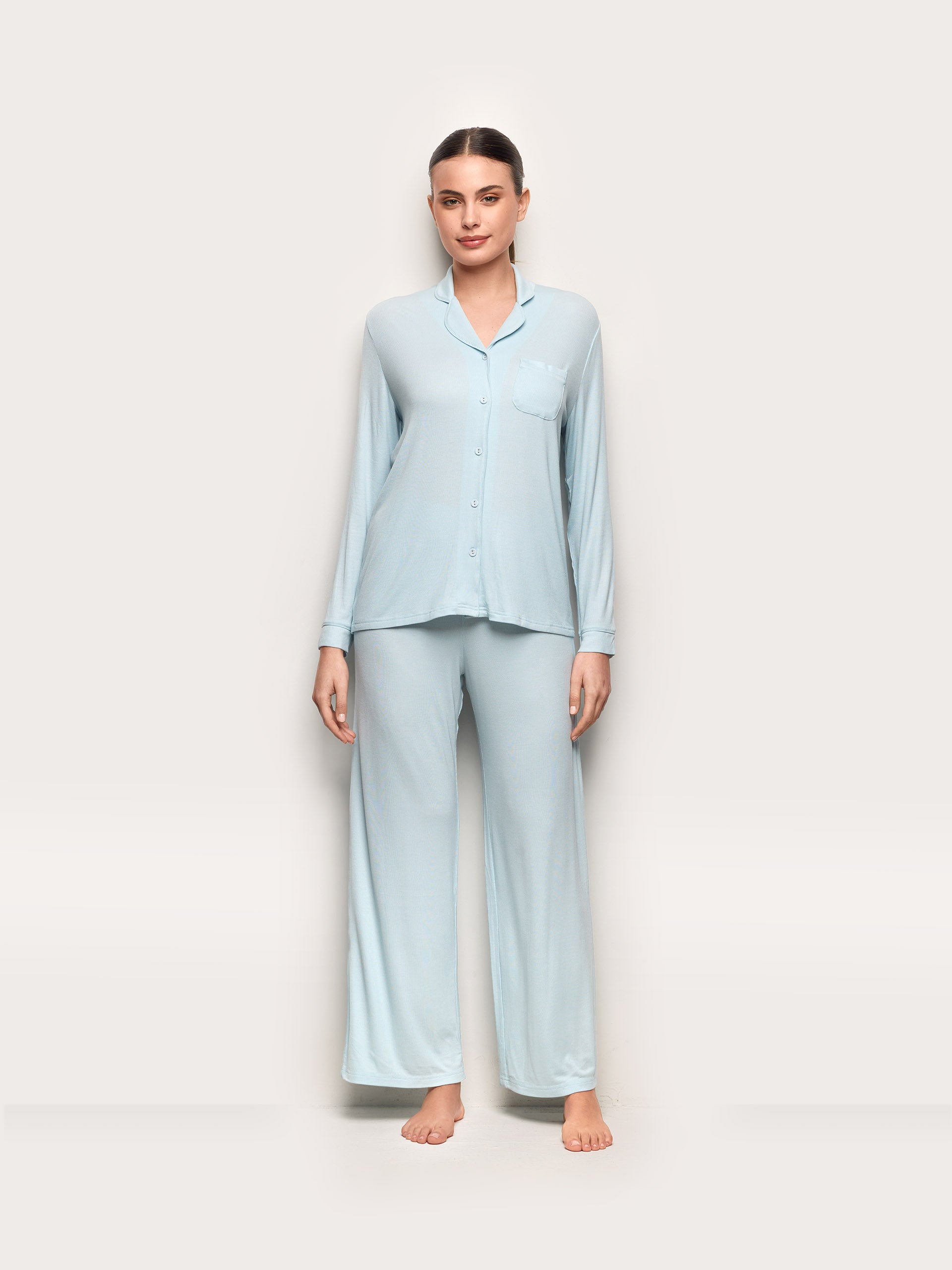Pantalone lungo con TENCEL™ Modal Rib