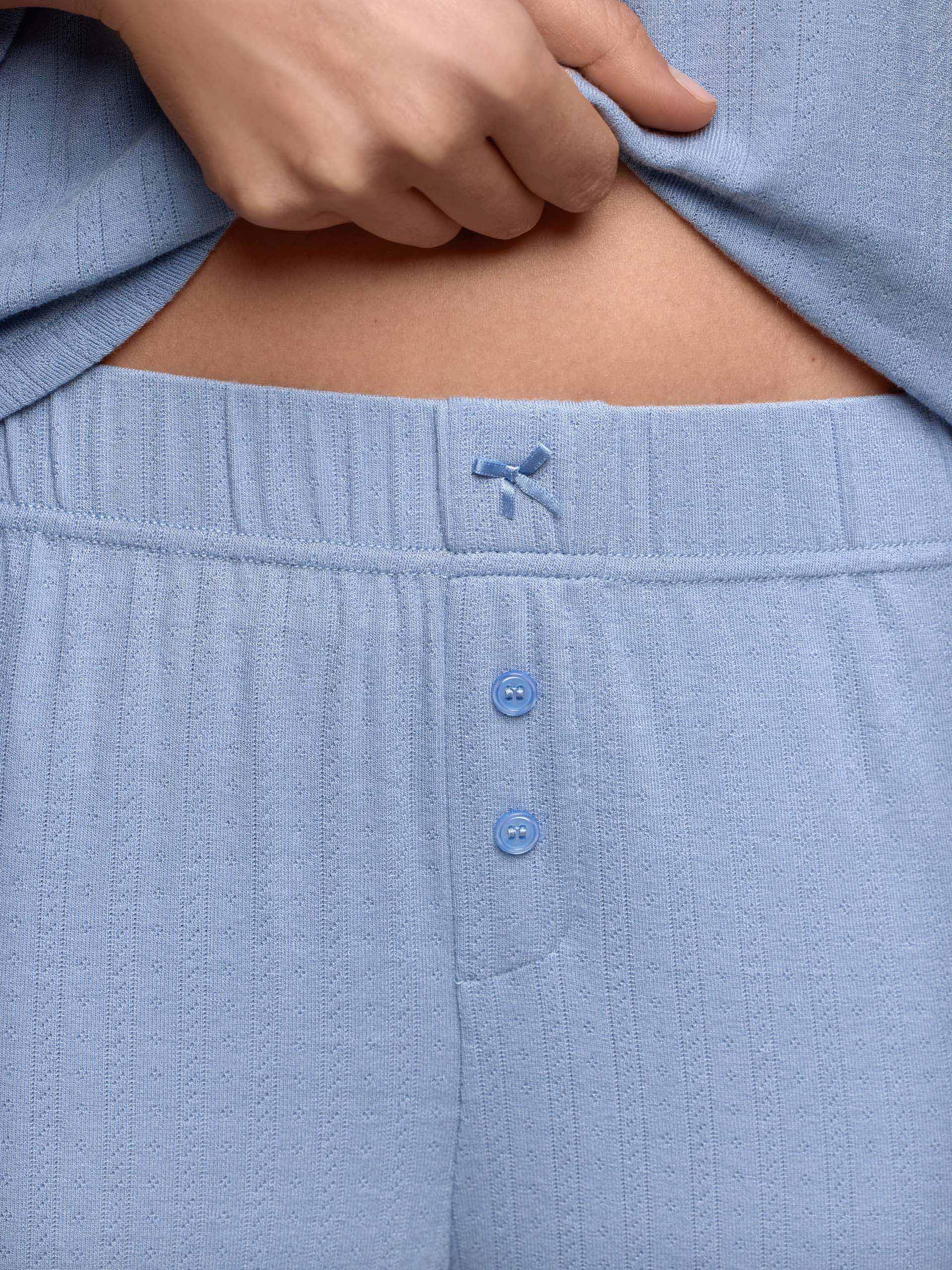 Pigiama lungo in jersey jacquard - Pointell