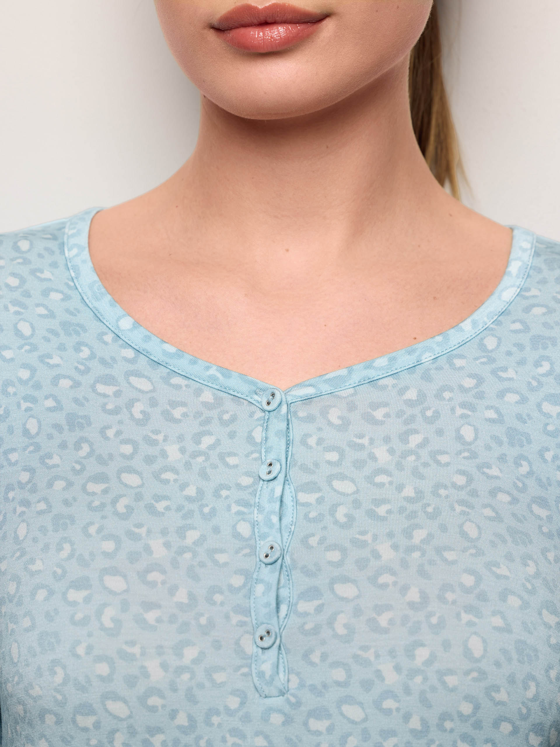 Maglia manica lunga con TENCEL™ Modal Leopard