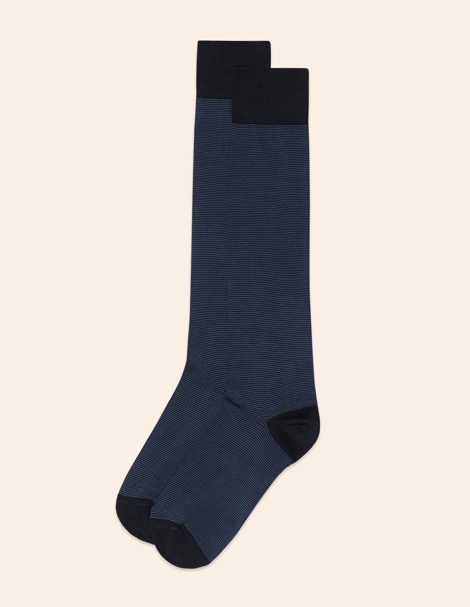 Calze lunghe uomo blu a righe sottili Daily