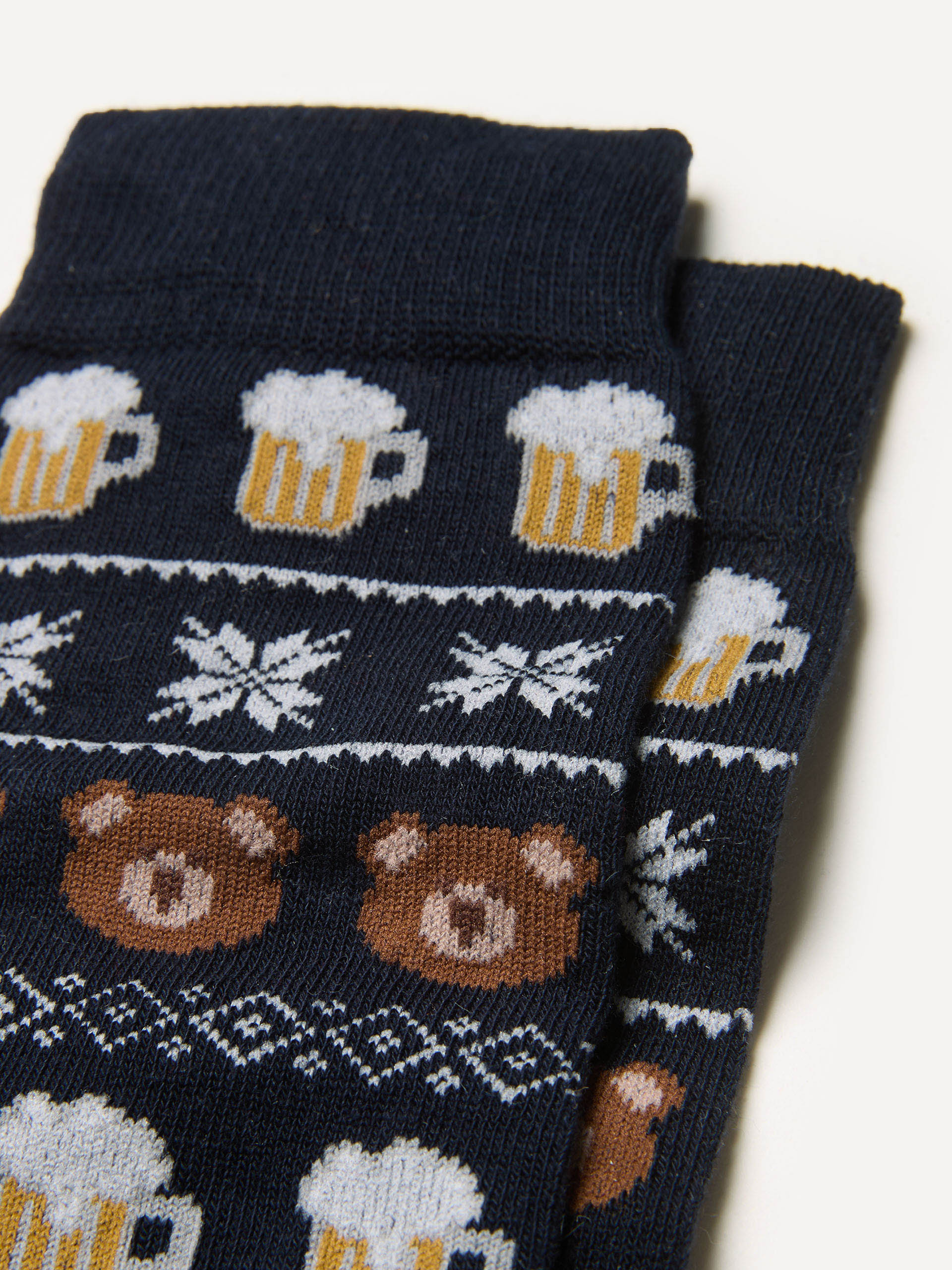 Calze corte orso e birra Hello Xmas