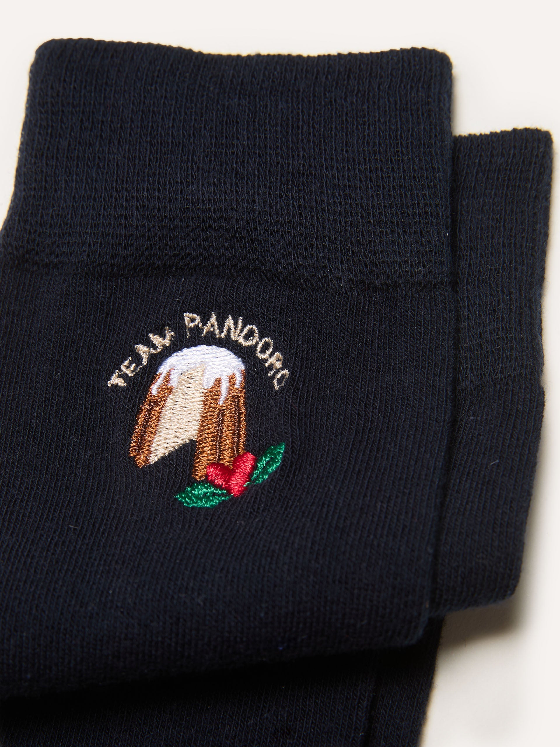 Calze corte nero Team Pandoro Hello Xmas