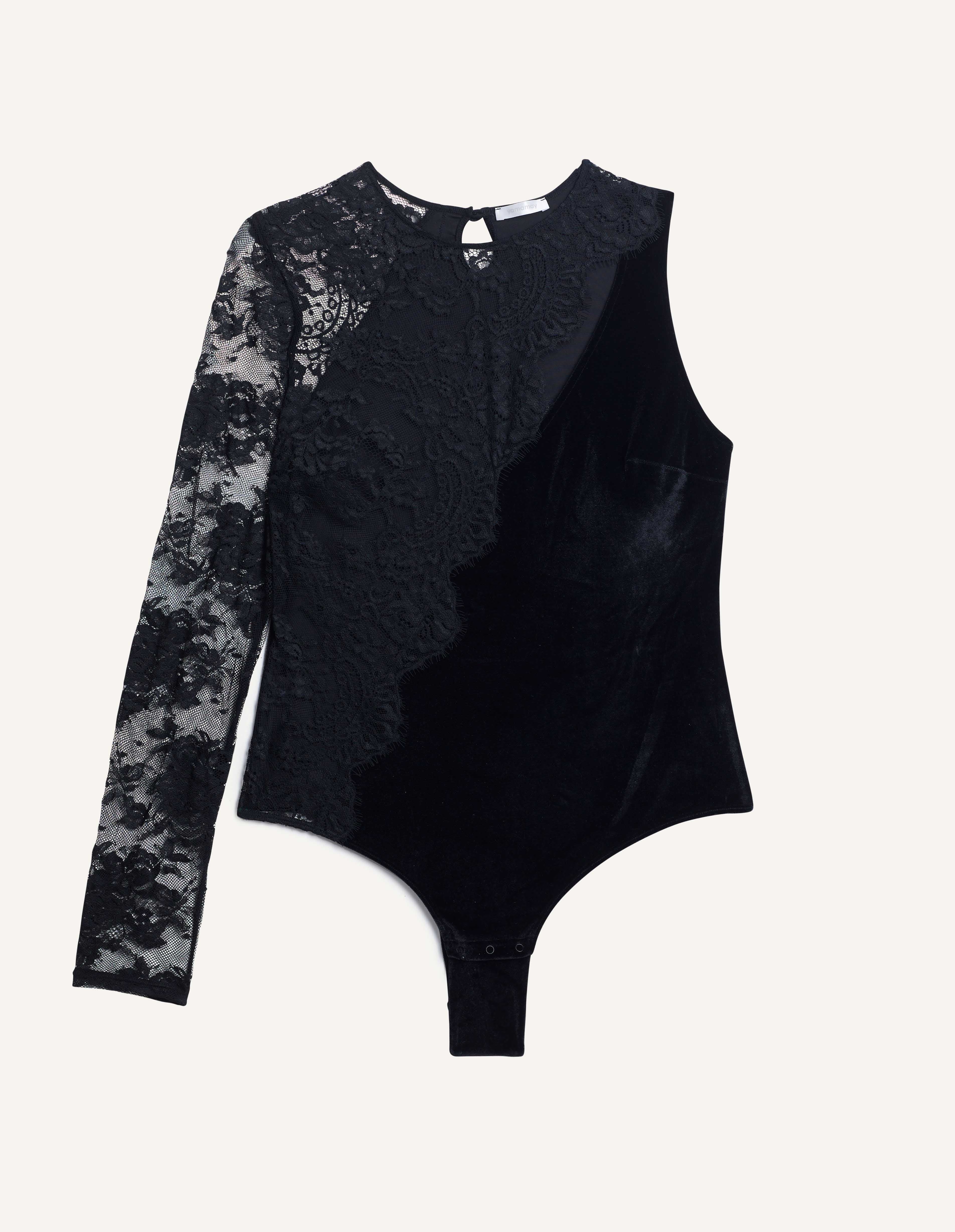 Body monospalla in velluto The Body Collection