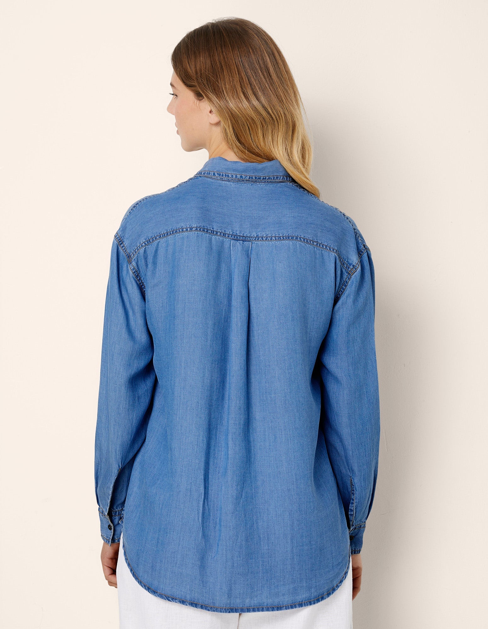 Camicia da donna a maniche lunghe Denim