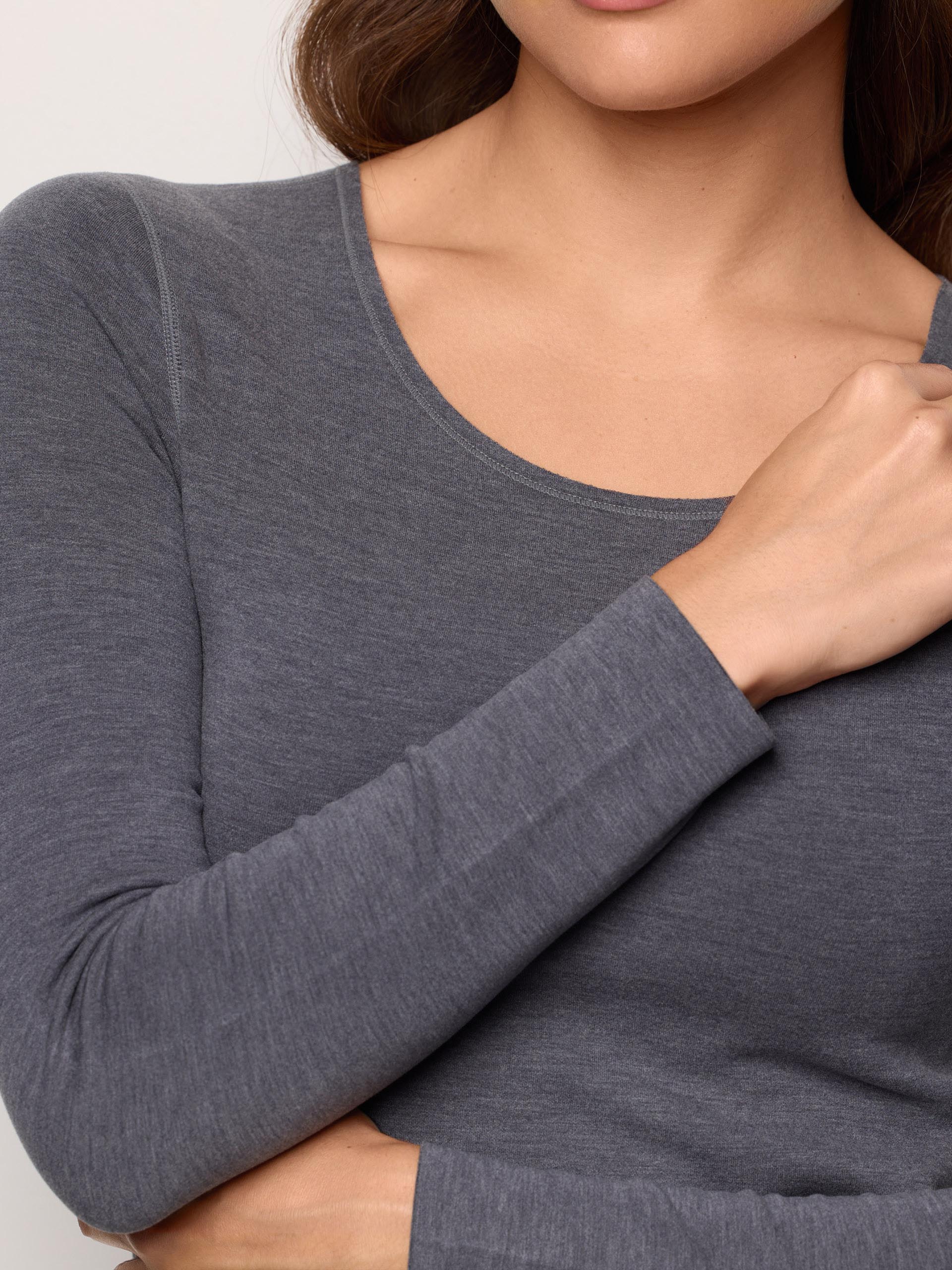 Maglia scollo rotondo interlock di viscosa Next to Skin