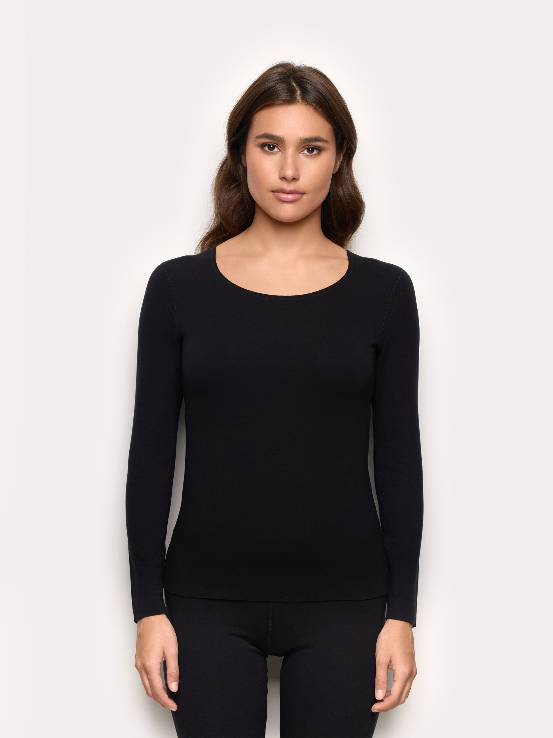 Maglia scollo rotondo interlock di viscosa Next to Skin