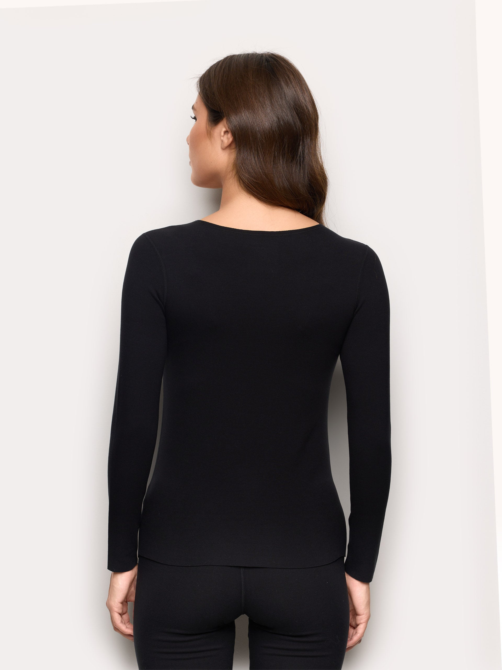 Maglia scollo rotondo interlock di viscosa Next to Skin