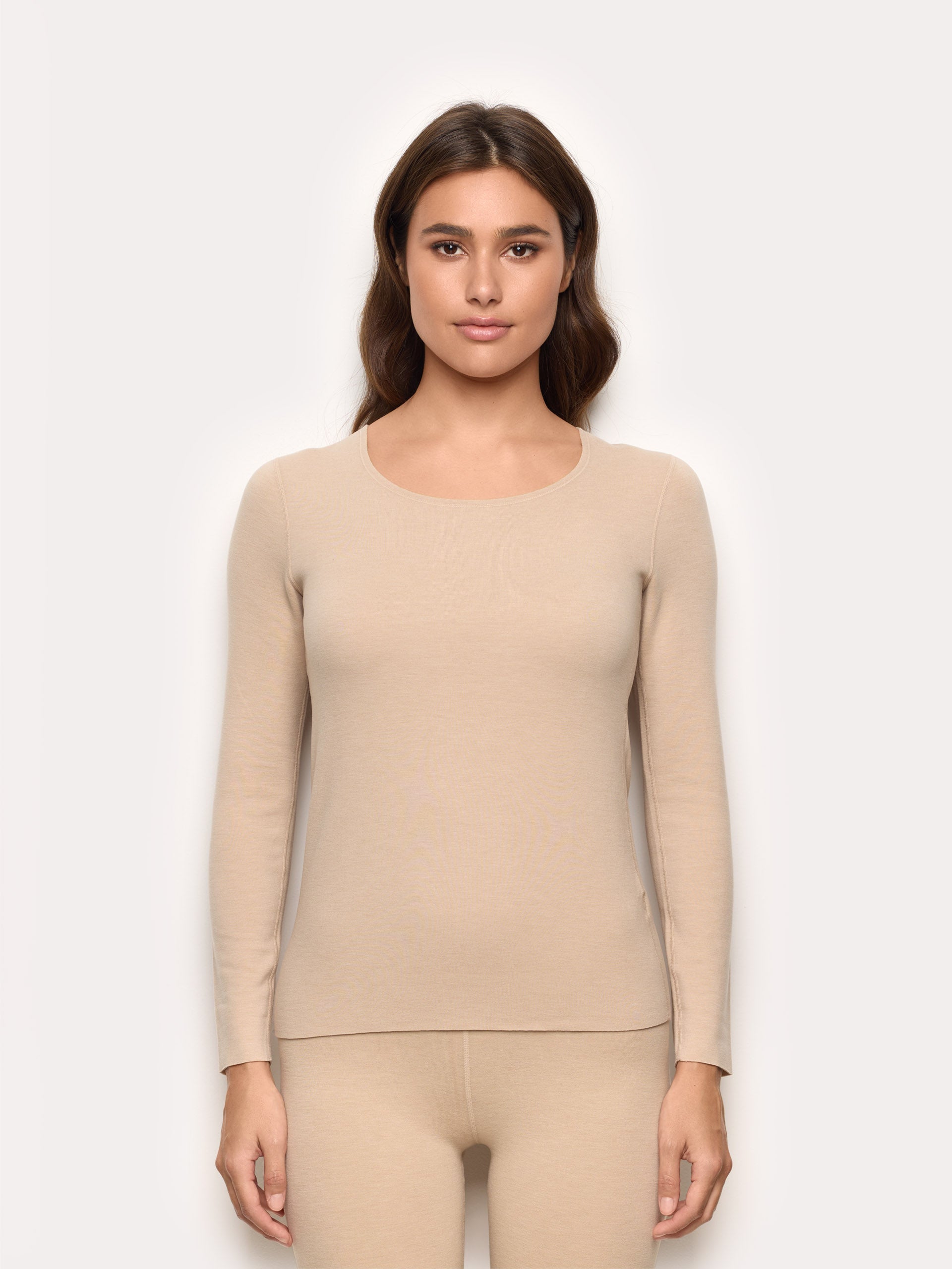 Maglia scollo rotondo interlock di viscosa Next to Skin